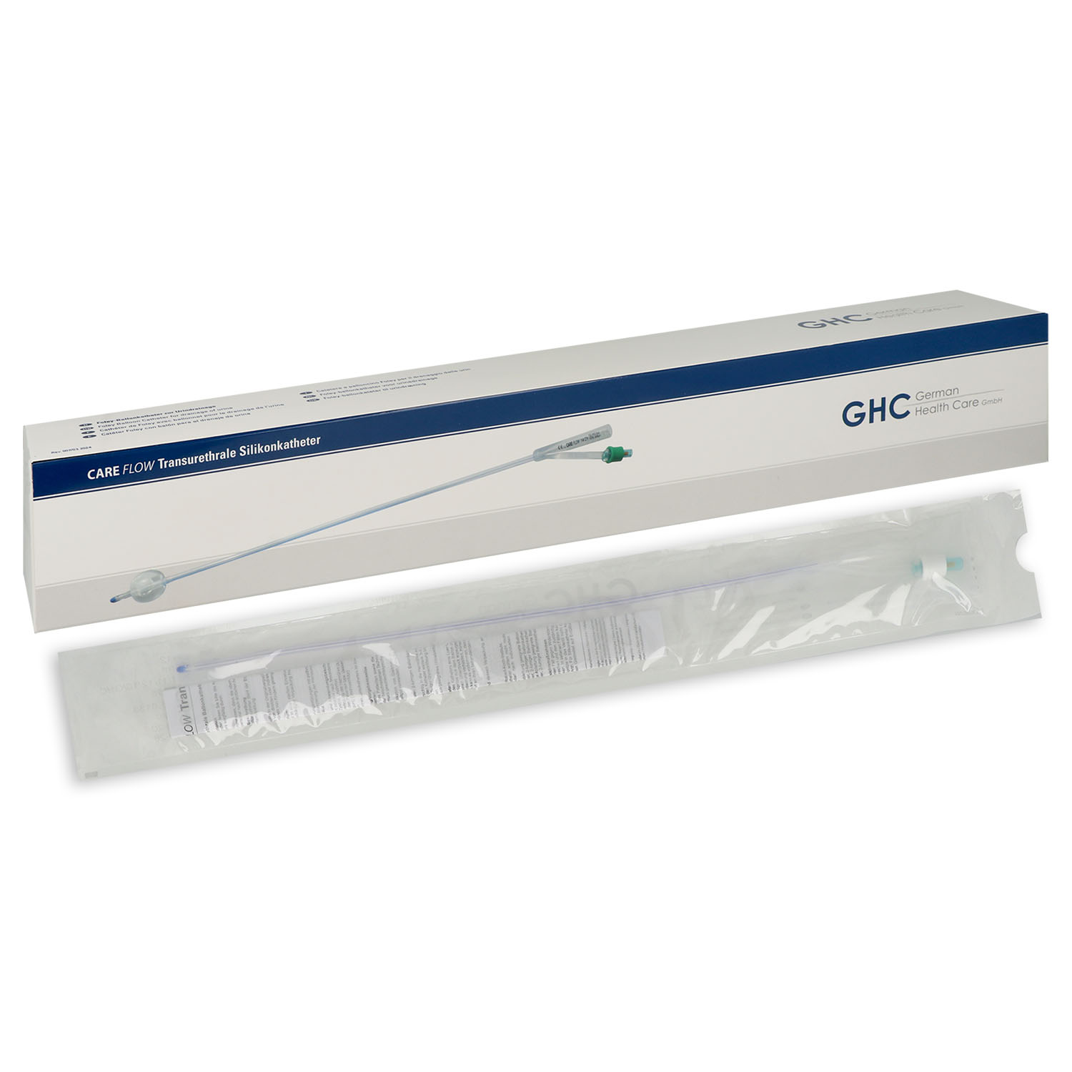 Care Flow Transurethraler 2-Wege Silikonballonkatheter mit Nelatonspitze
