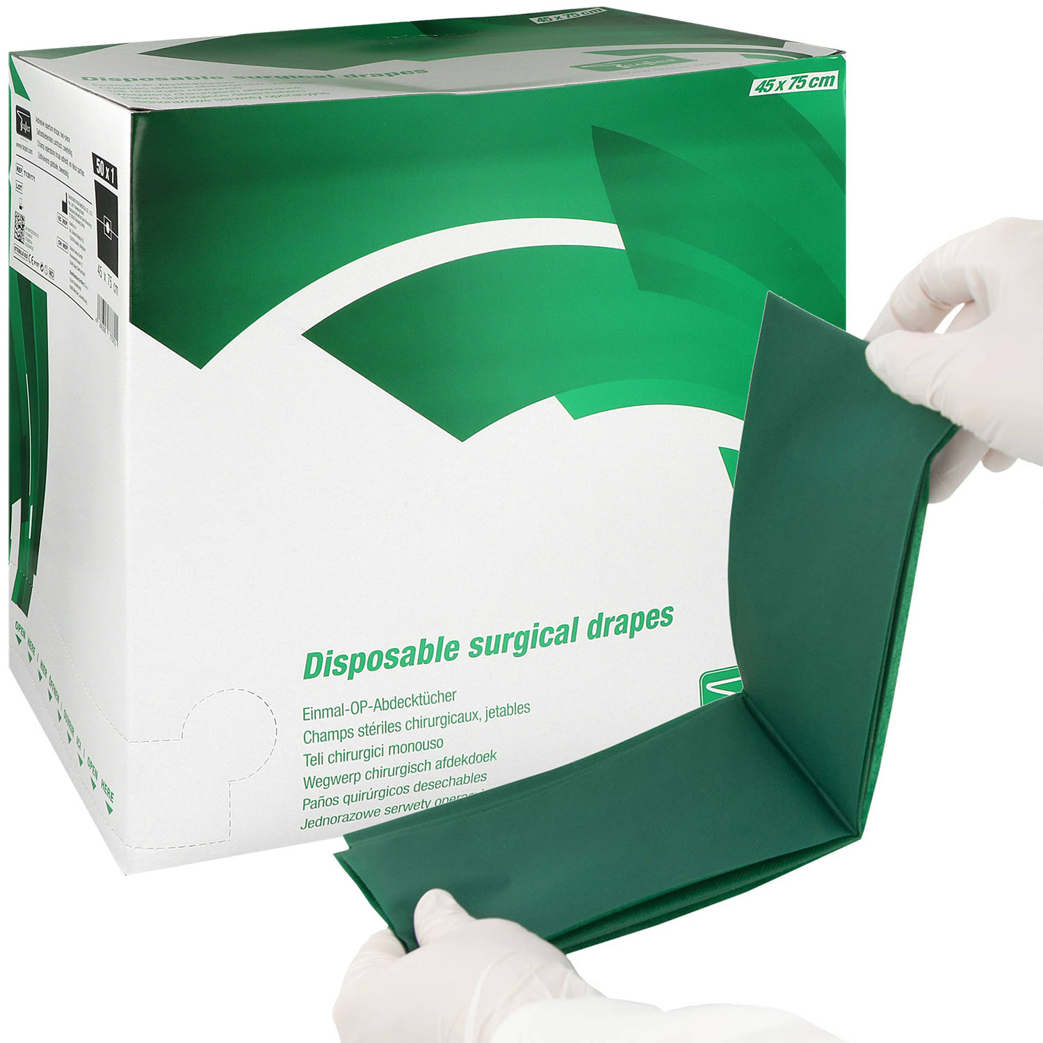 Teqler selbstklebende OP-Lochtücher, 2-teilig