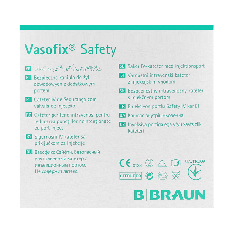 Vasofix Safety, Sicherheitsvenenverweilkanüle mit Zuspritzport