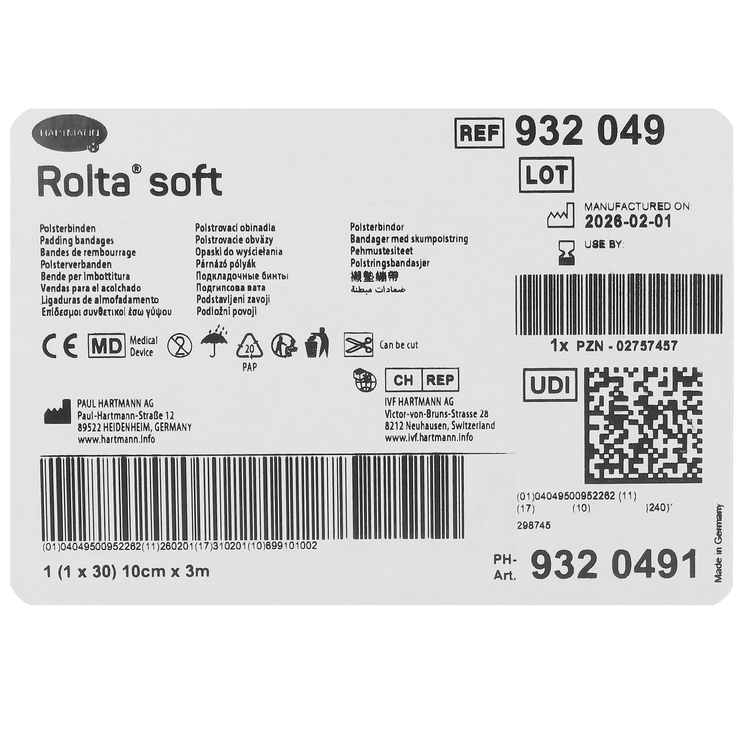 Rolta soft Synthetik-Wattebinden