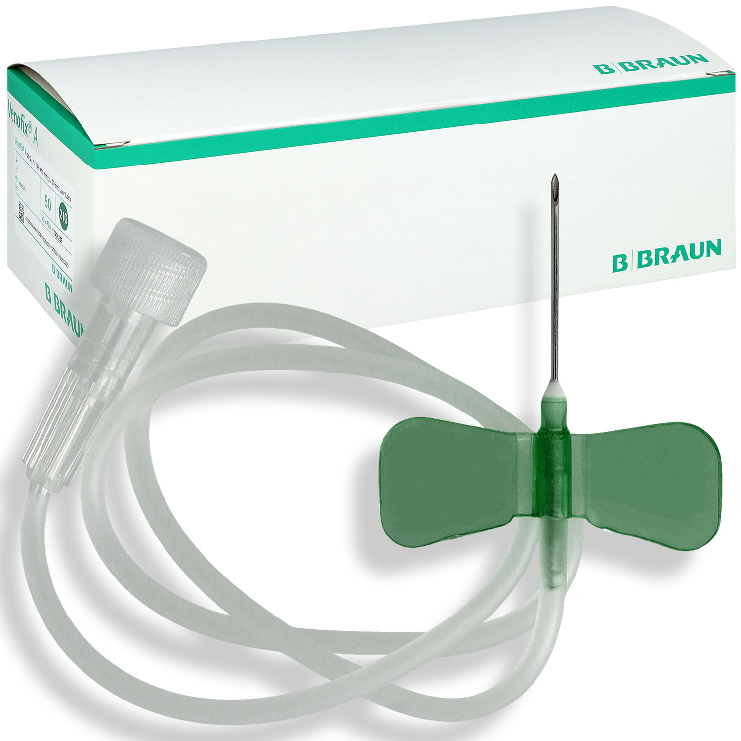 Venofix G21 - 0,80 x 19 mm - 30 cm - grün - 50 St.