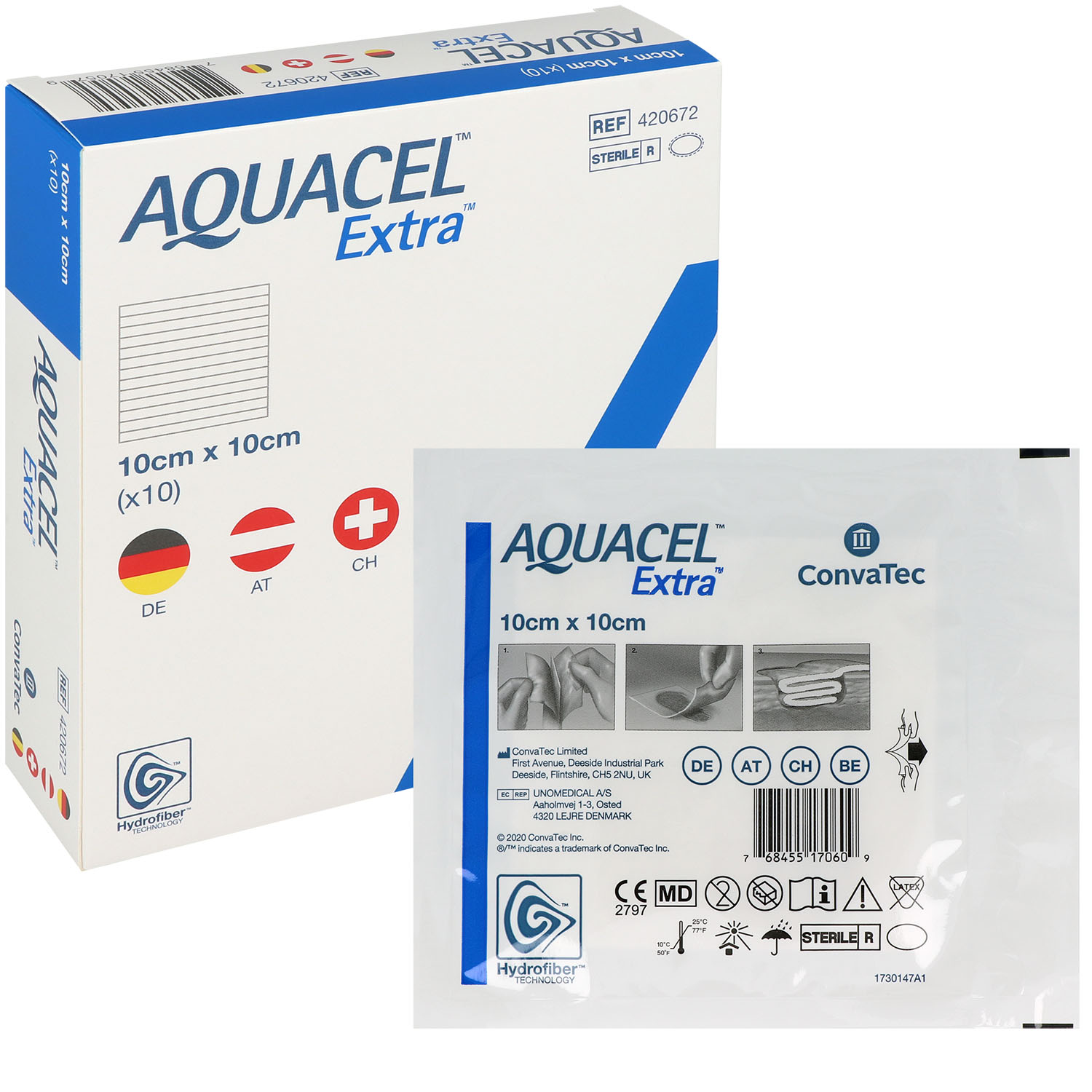 ConvaTec Aquacel Extra Kompresse 10 x 10 cm - 10 Stück