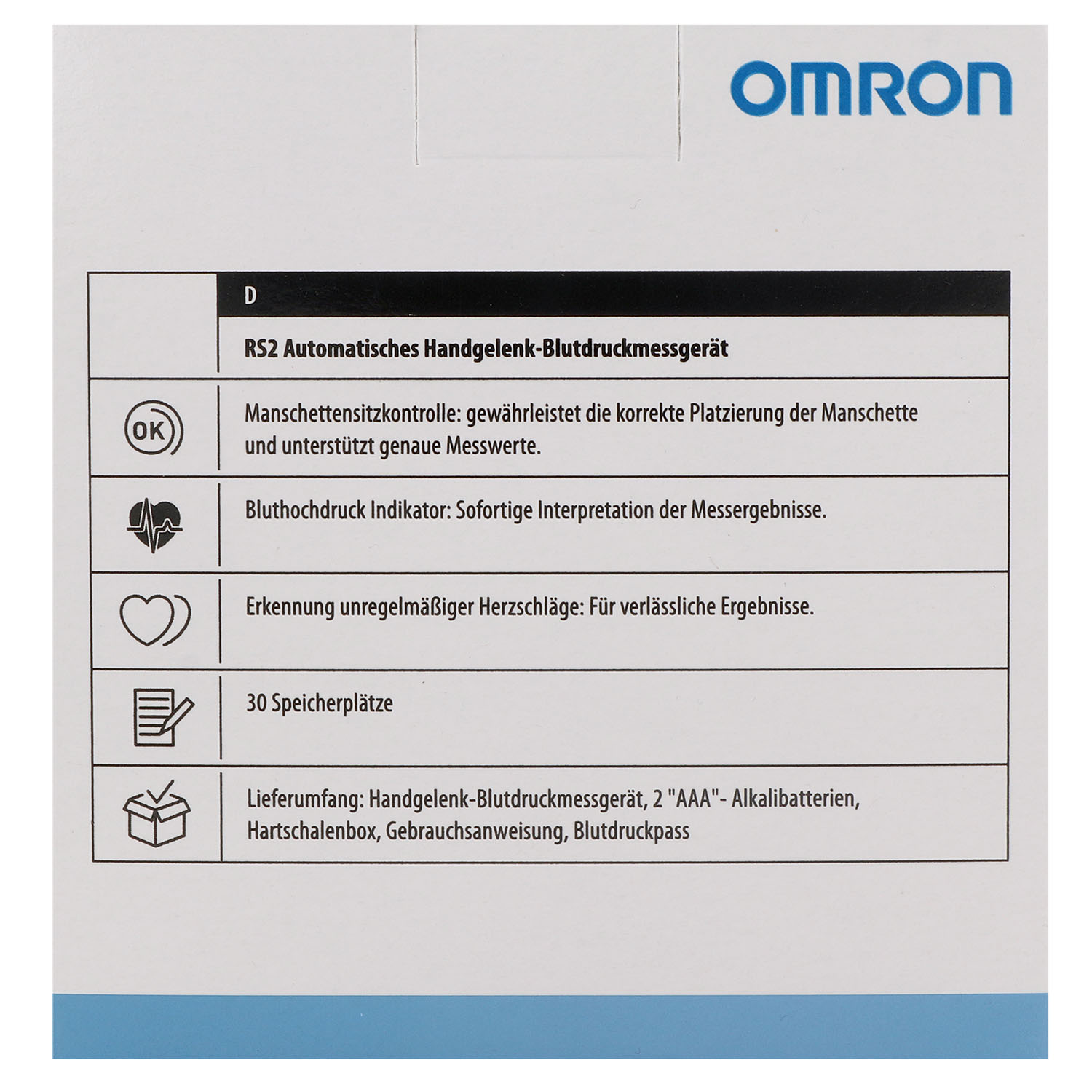 OMRON RS2 Blutdruckmessgerät