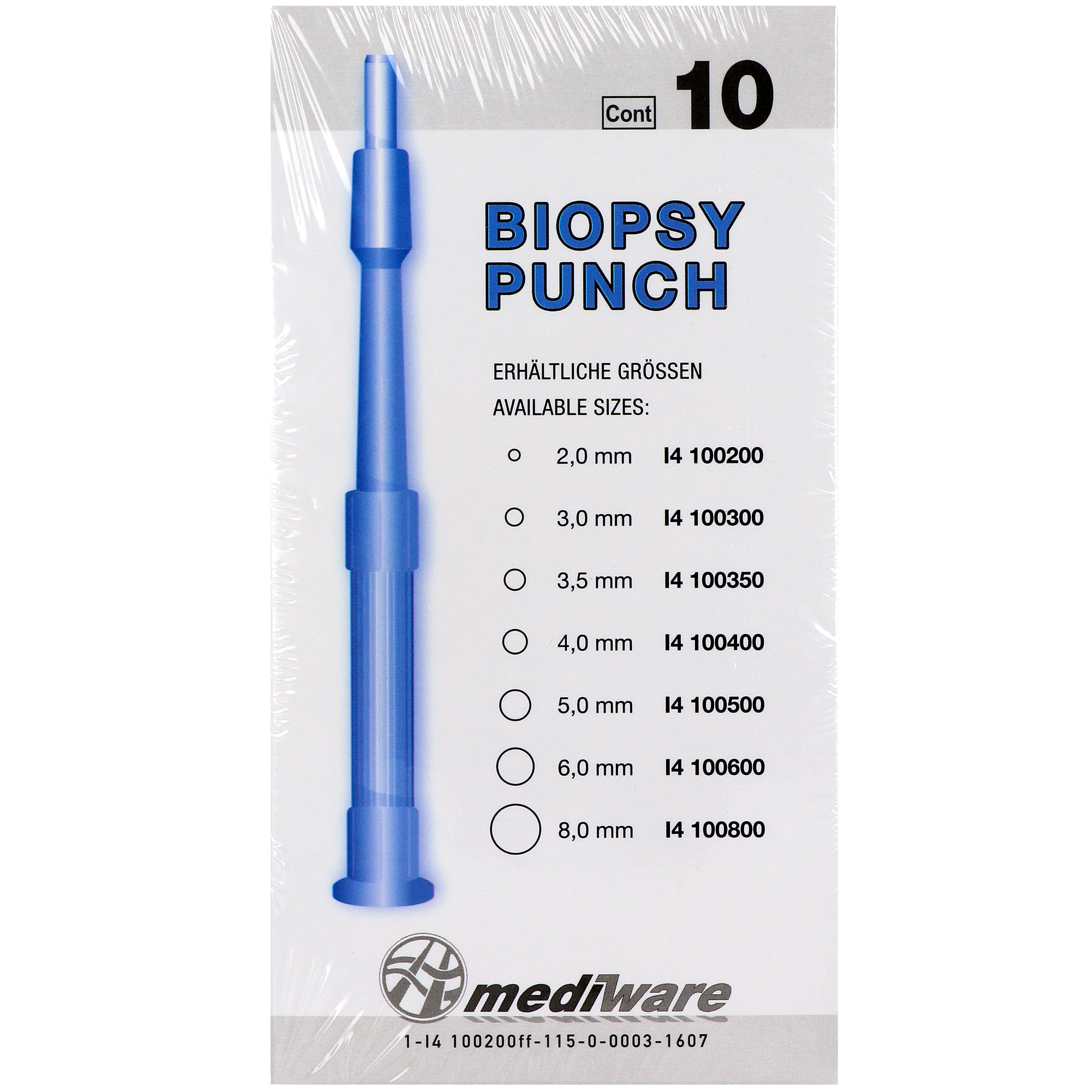 Biopsy Punch Hautstanze Mediware steril