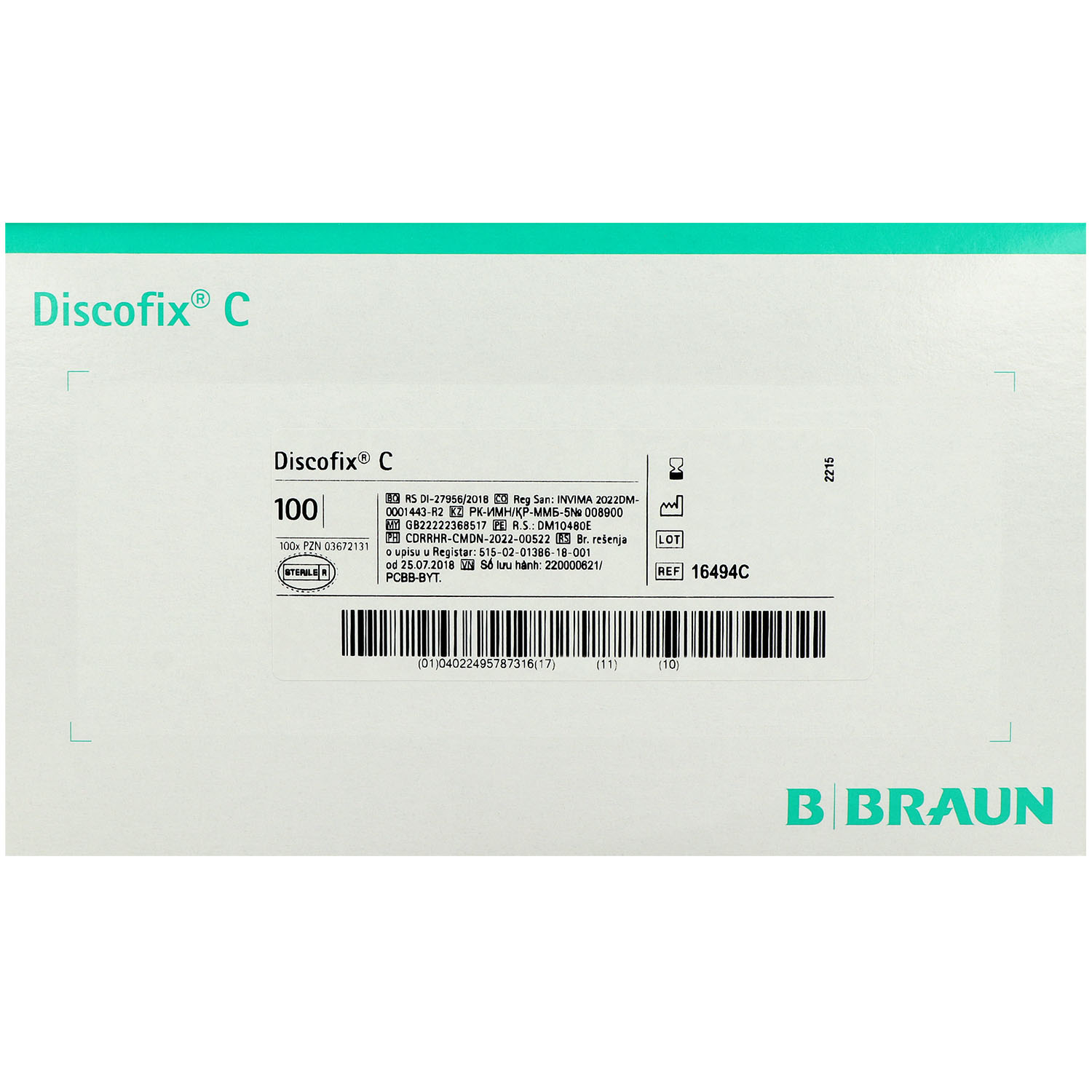 DISCOFIX C Dreiwegehahn blau