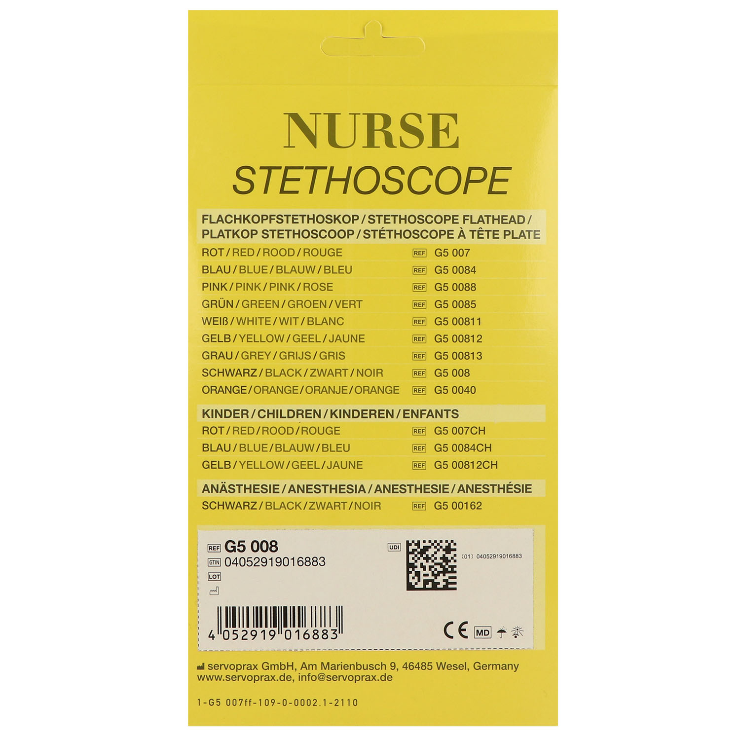 Flachkopfstethoskop Schwester