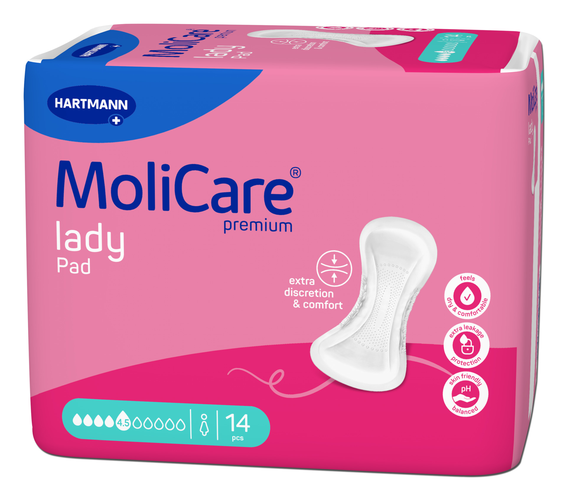 MoliCare premium LADY Pad Inkontinenzeinlagen 4,5 Tropfen - 14 St.