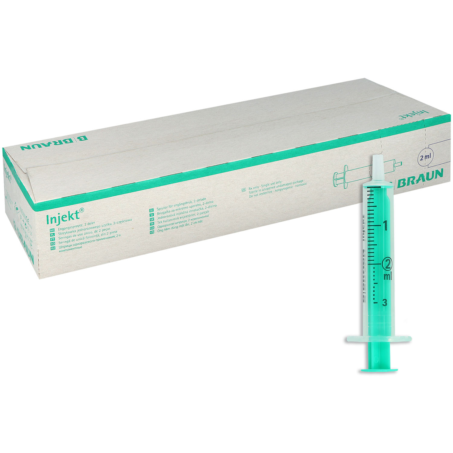 Injekt solo 2 ml Einmalspritzen zentrisch (100 St.)