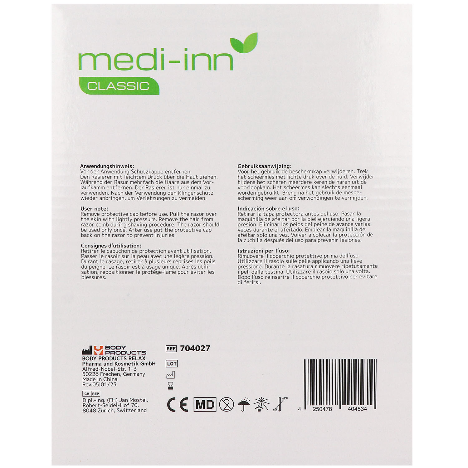 Medi-Inn Einmal-Rasierer blau