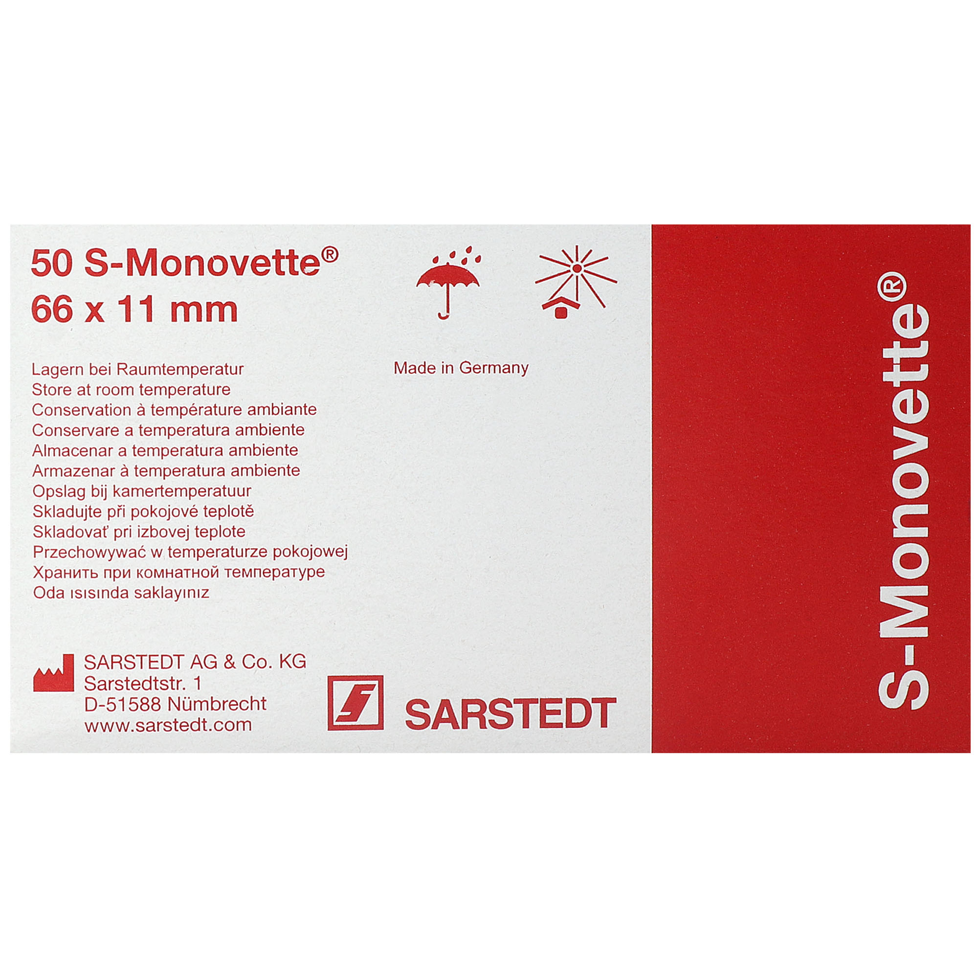 S-Monovette K3 EDTA mit Papieretikett