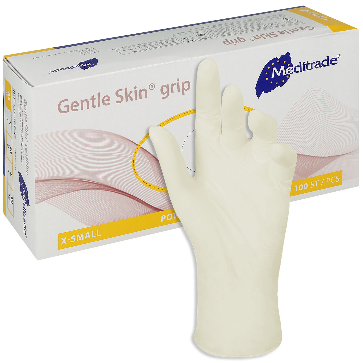 Gentle Skin grip Latexhandschuh Gr. XS - 100 St. (unsteril, puderfrei)