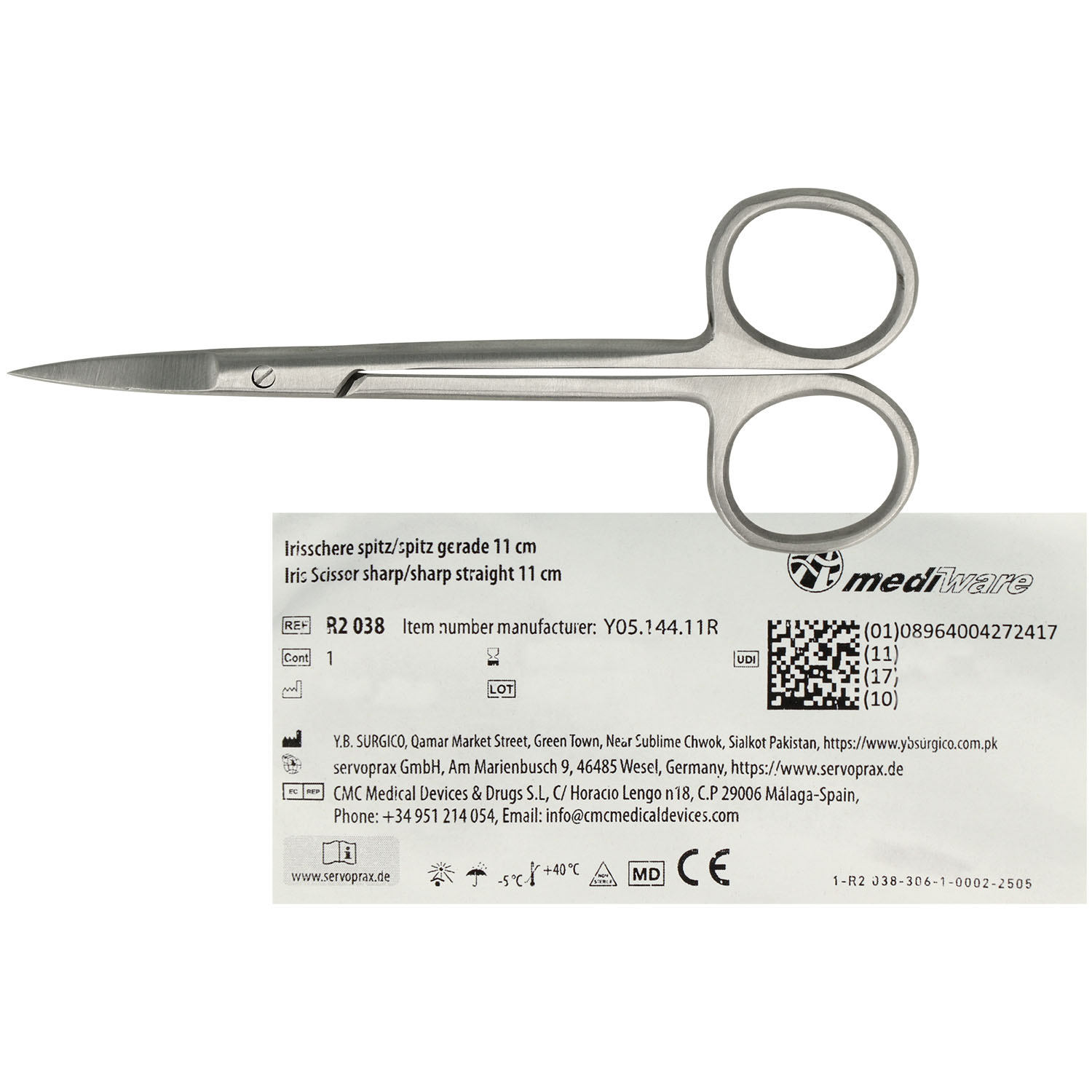 Iris Schere gerade spitz - spitz OP-Qualität