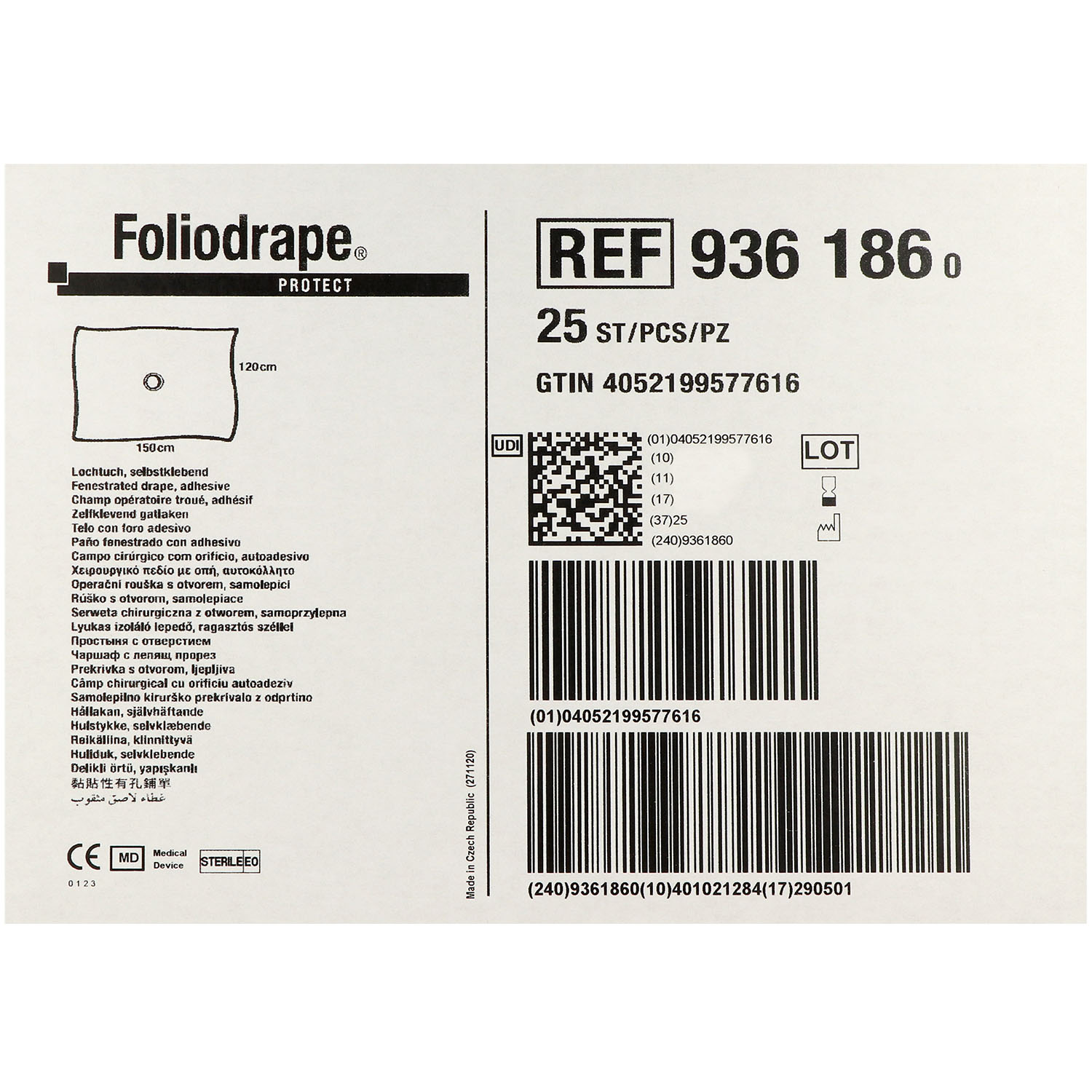 Foliodrape Protect Lochtücher selbstklebend