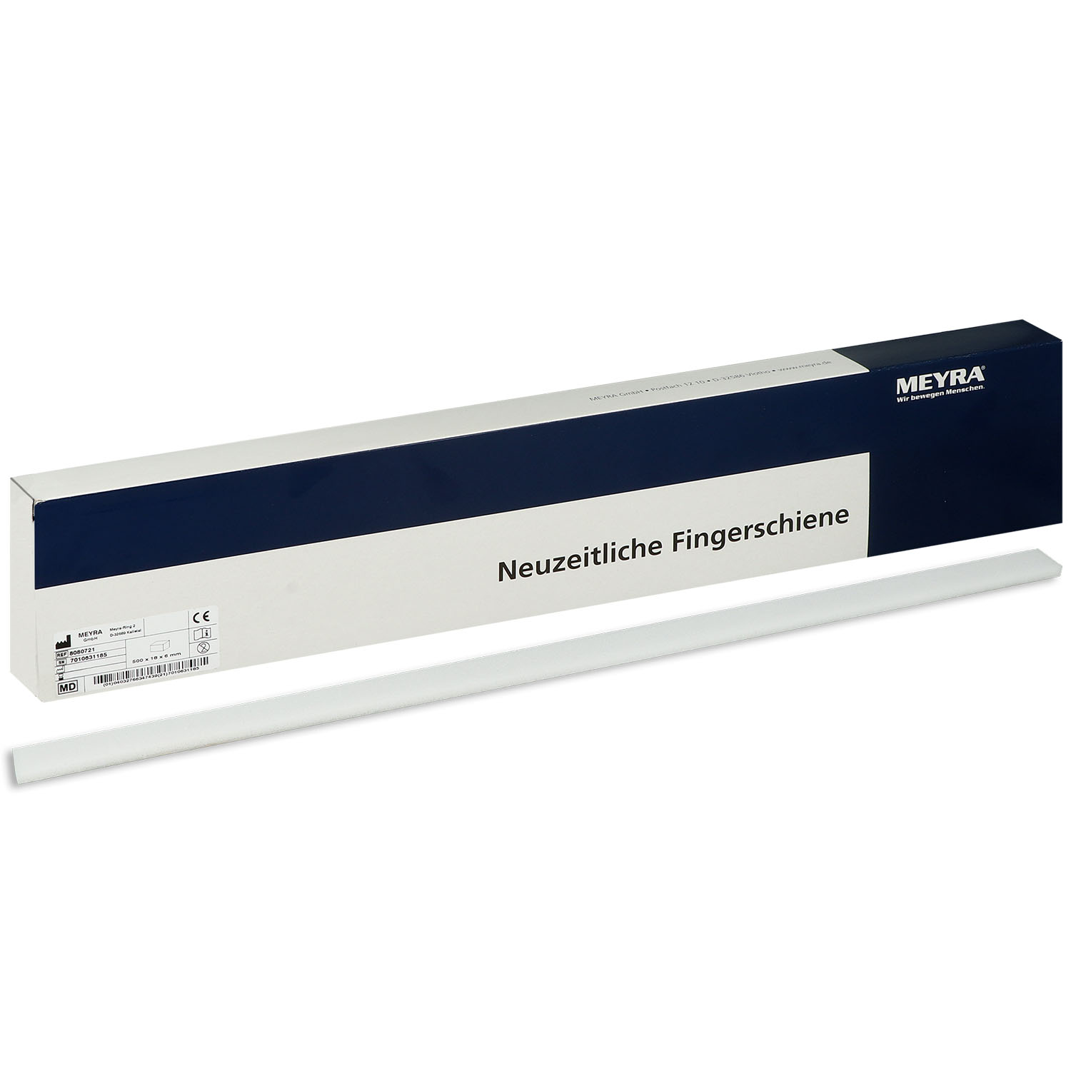 Fingerschiene 23 aus Aluminium mit Schaumpolster