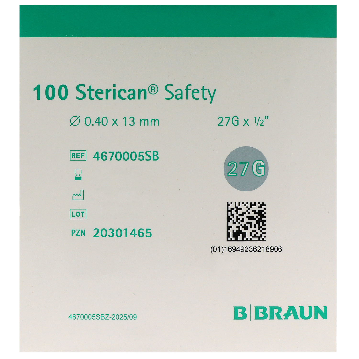 Sterican Safety Sicherheits-Einmalkanülen - 100 St.