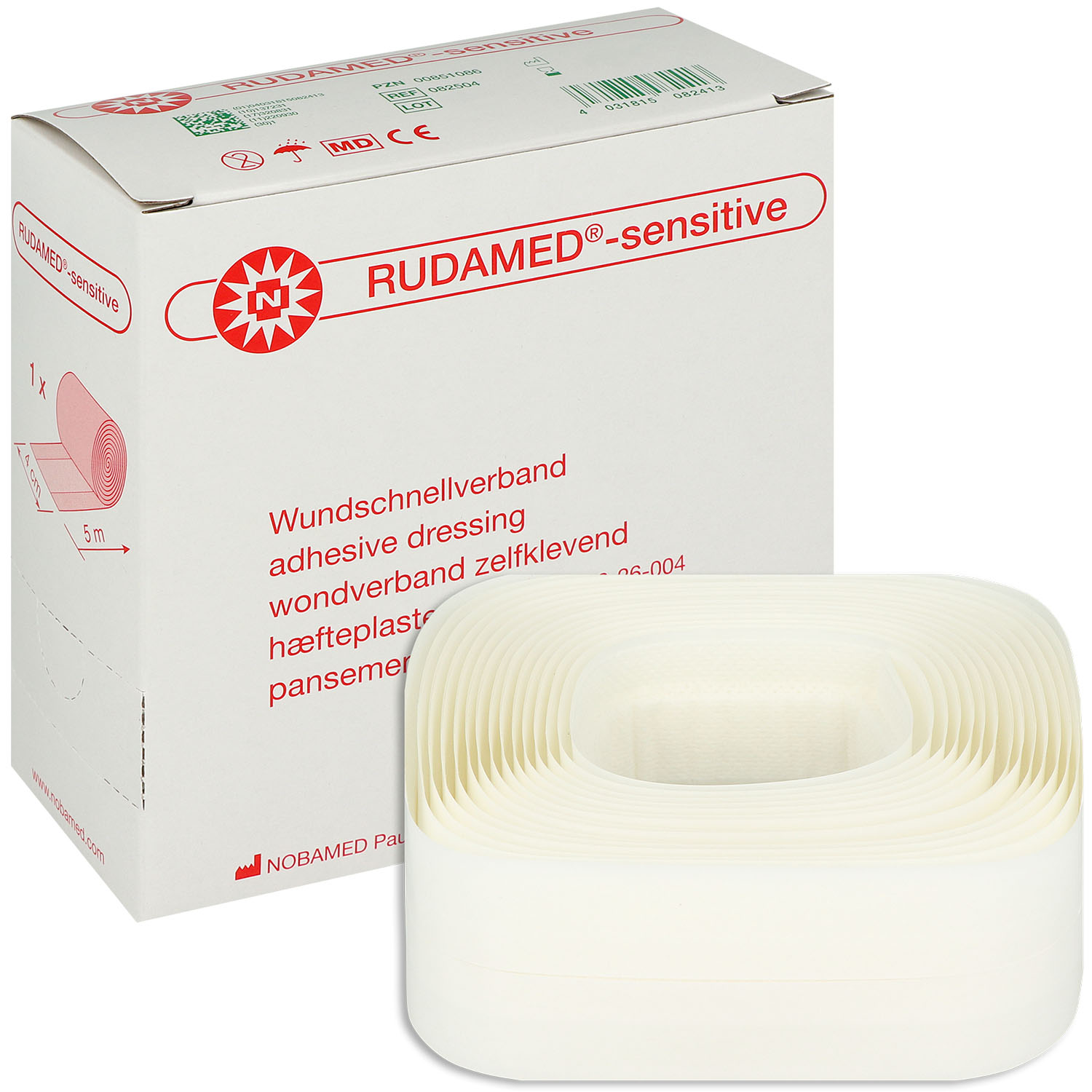 Rudamed sensitive Wundschnellverband 4 cm x 5 m - 1 Stück