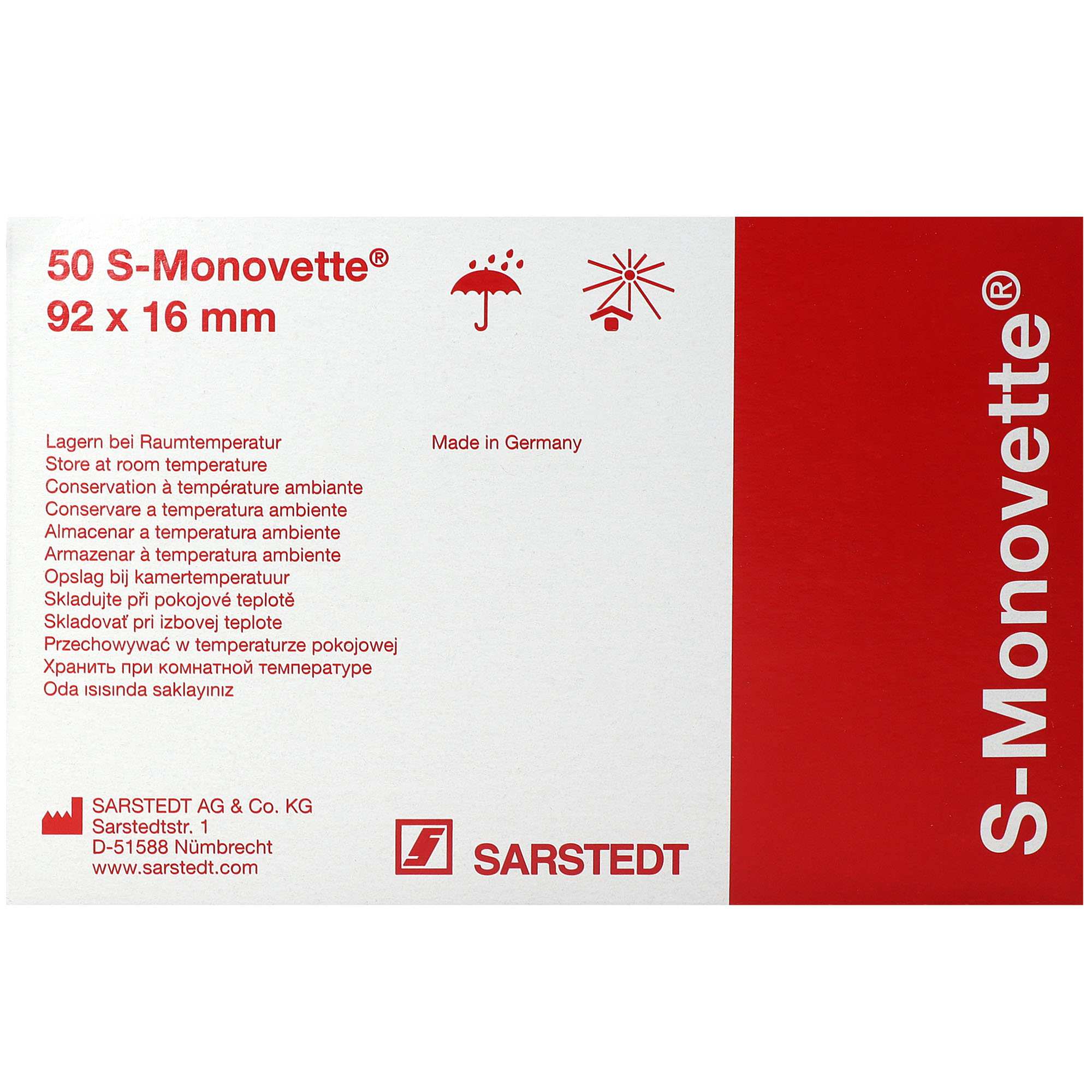 S-Monovette Serum-Gel mit Kunststoffetikett