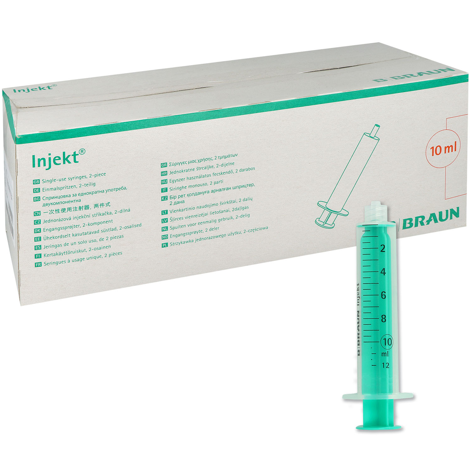 Injekt 10 ml Einmalspritzen zentrisch 100 St.