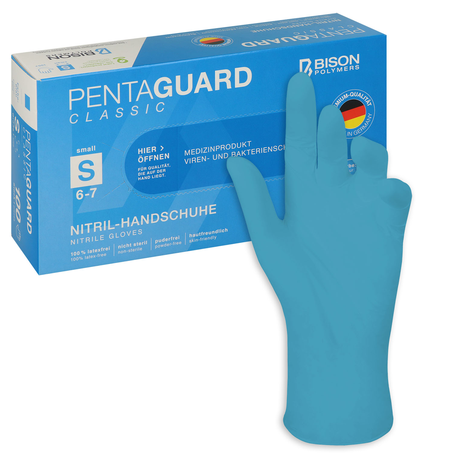 PENTAGUARD Classic - Nitril Einmalhandschuhe, puderfrei & latexfrei