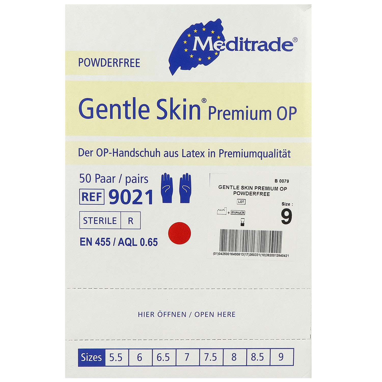 Gentle Skin Premium OP-Handschuhe Latex puderfrei steril,