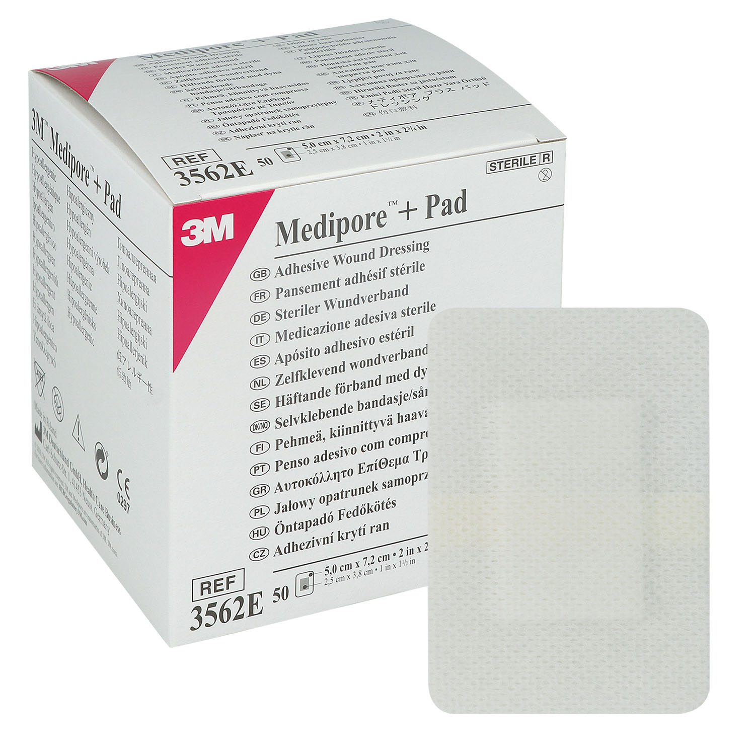Medipore Plus Pad 5 x 7.2 cm - 50 Stück