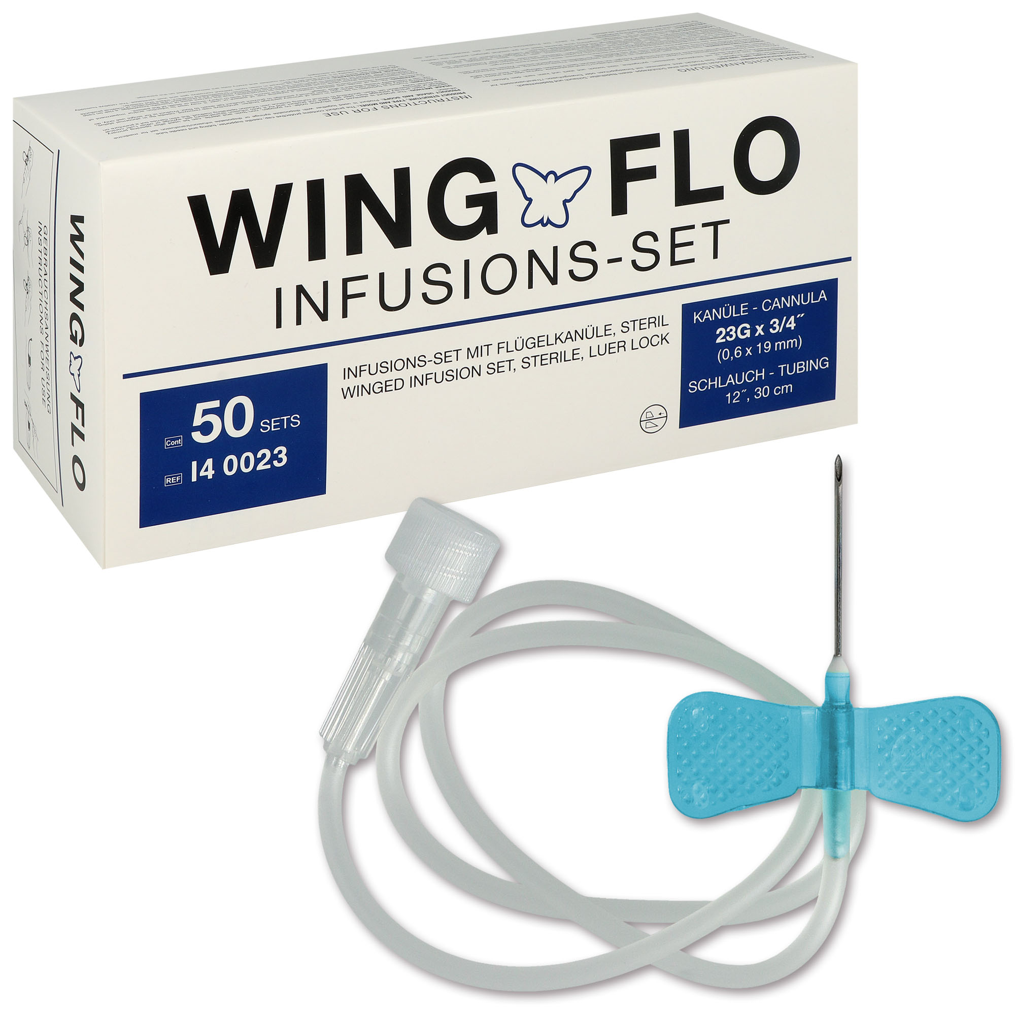 Wing-Flo Venenpunktionskanüle G 23 x 19 mm - 50 St.