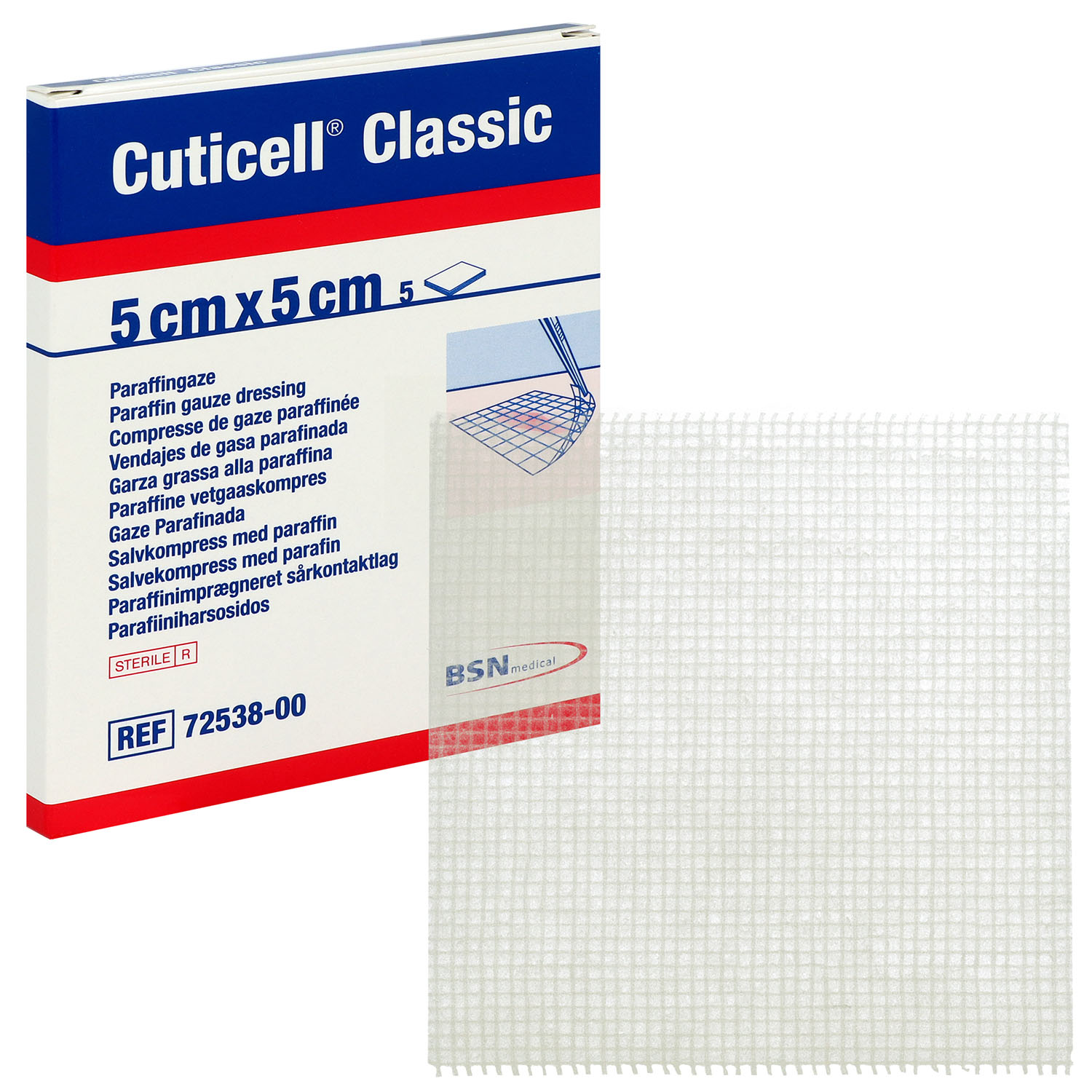 Cuticell Classic Wundgaze 5 x 5 cm - 5 Stück