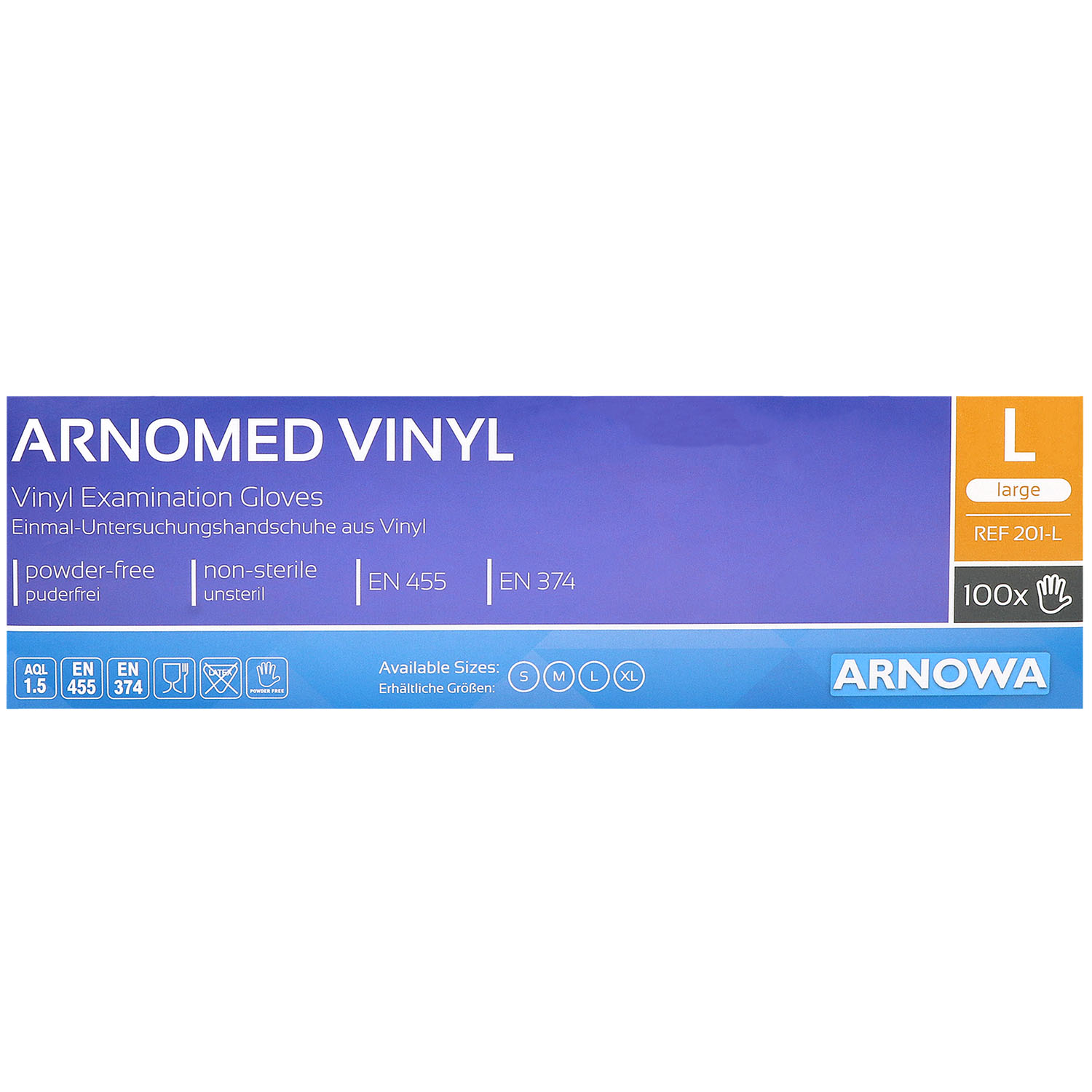 Arnomed Vinyl-Untersuchungshandschuhe, puderfrei, unsteril