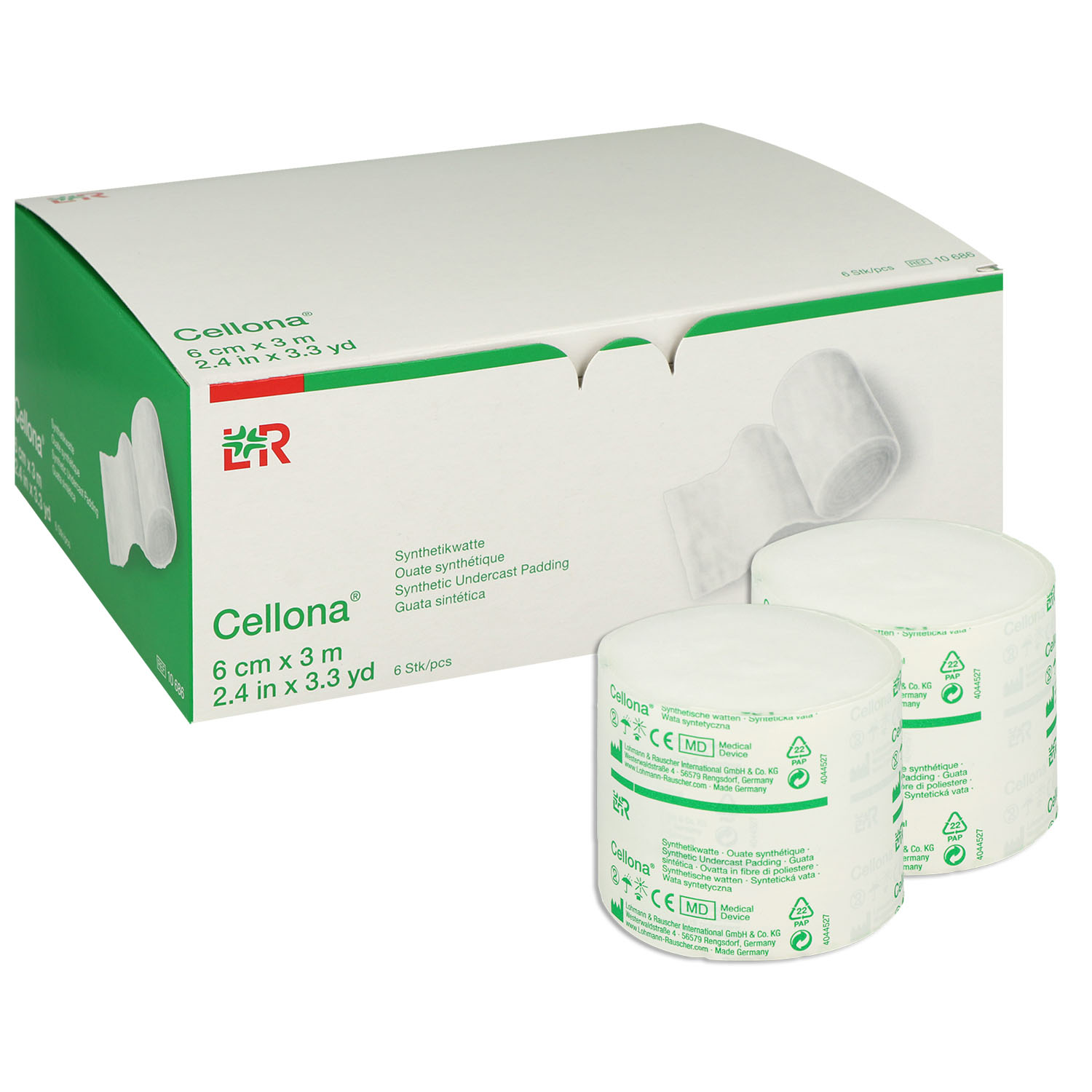 Cellona Synthetikwatte, unsteril 6 cm x 3 m - 6 St.