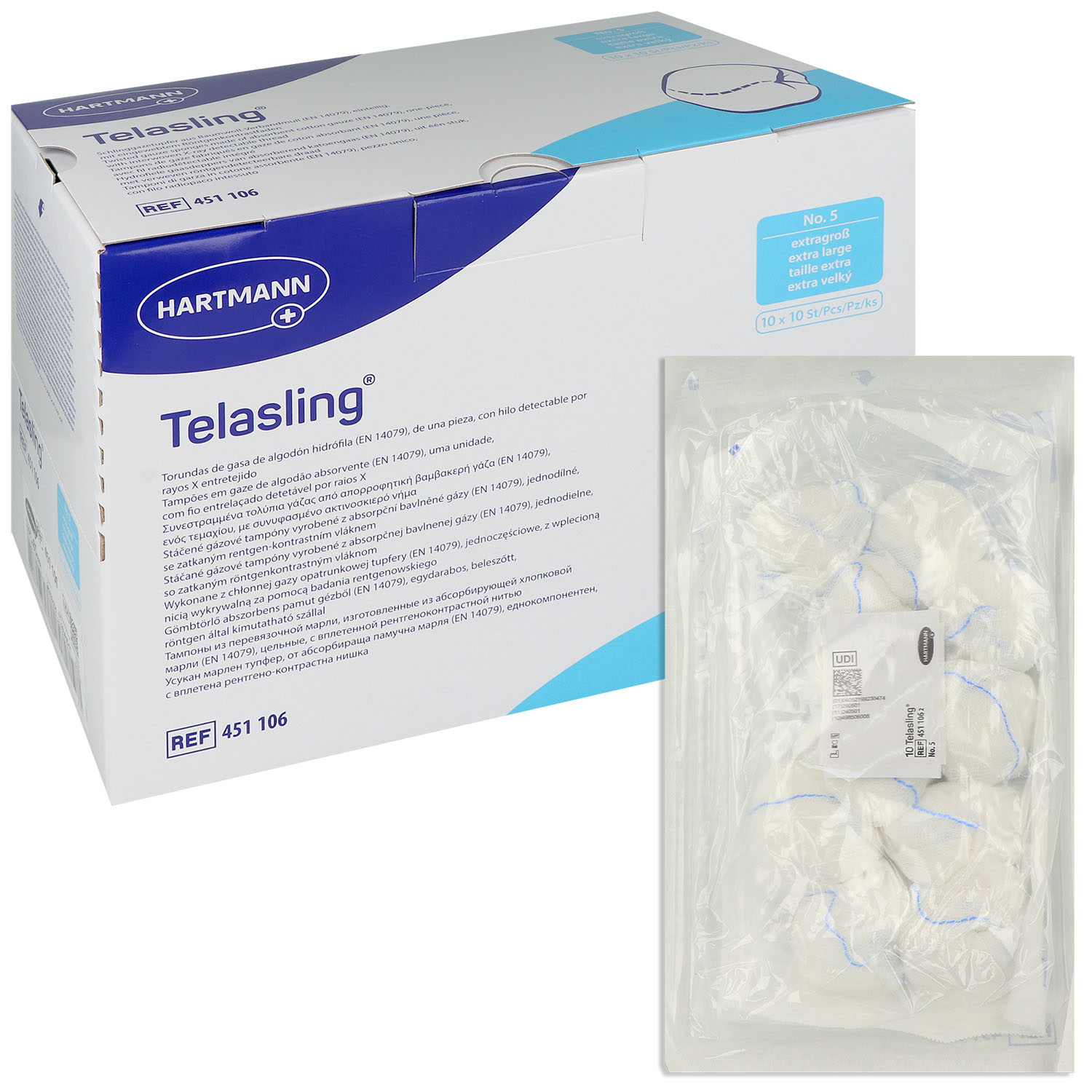Telasling Schlinggazetupfer steril Nr.5 extragroß - 1 St.
