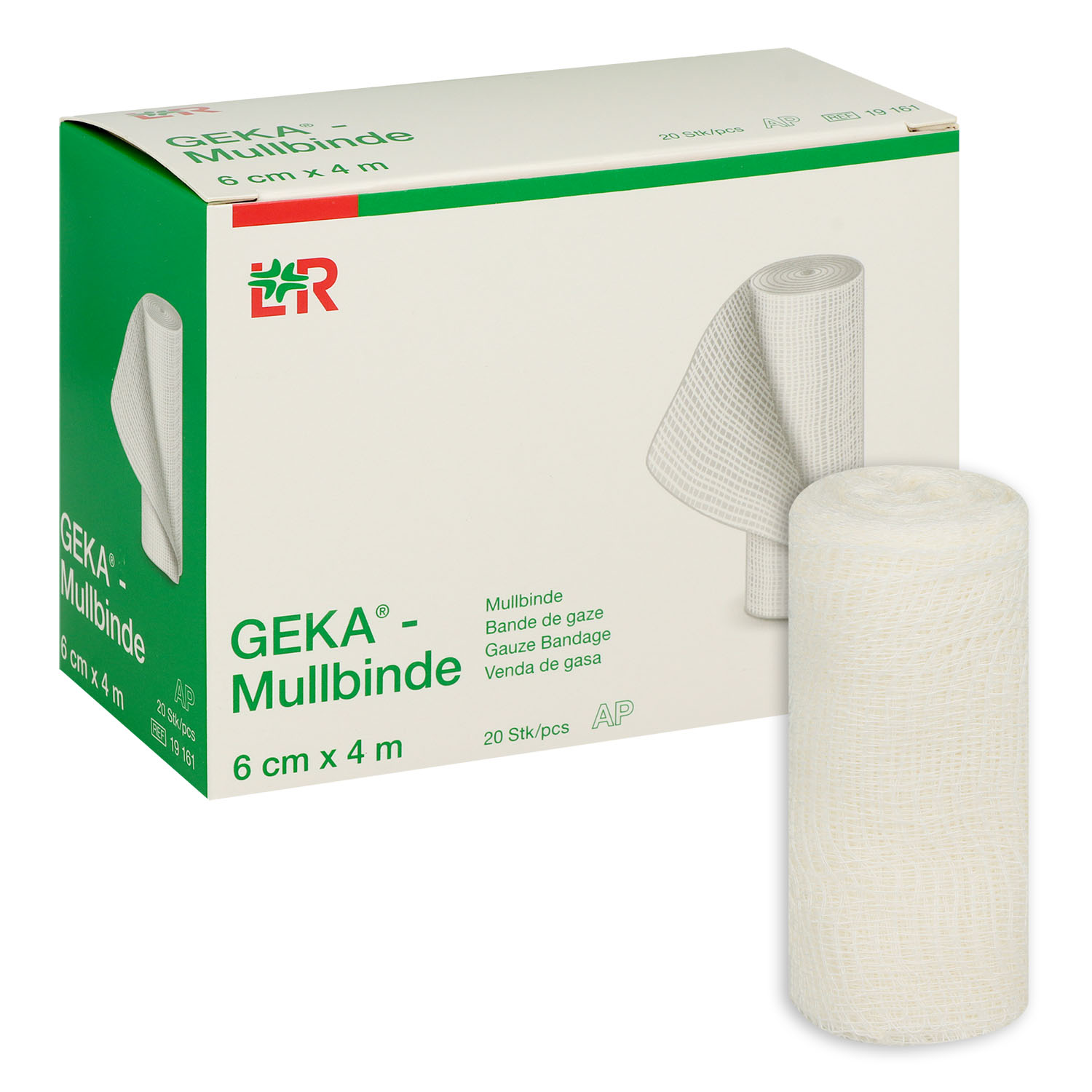 Geka Mullbinde, starre Fixierbinde, lose im Karton