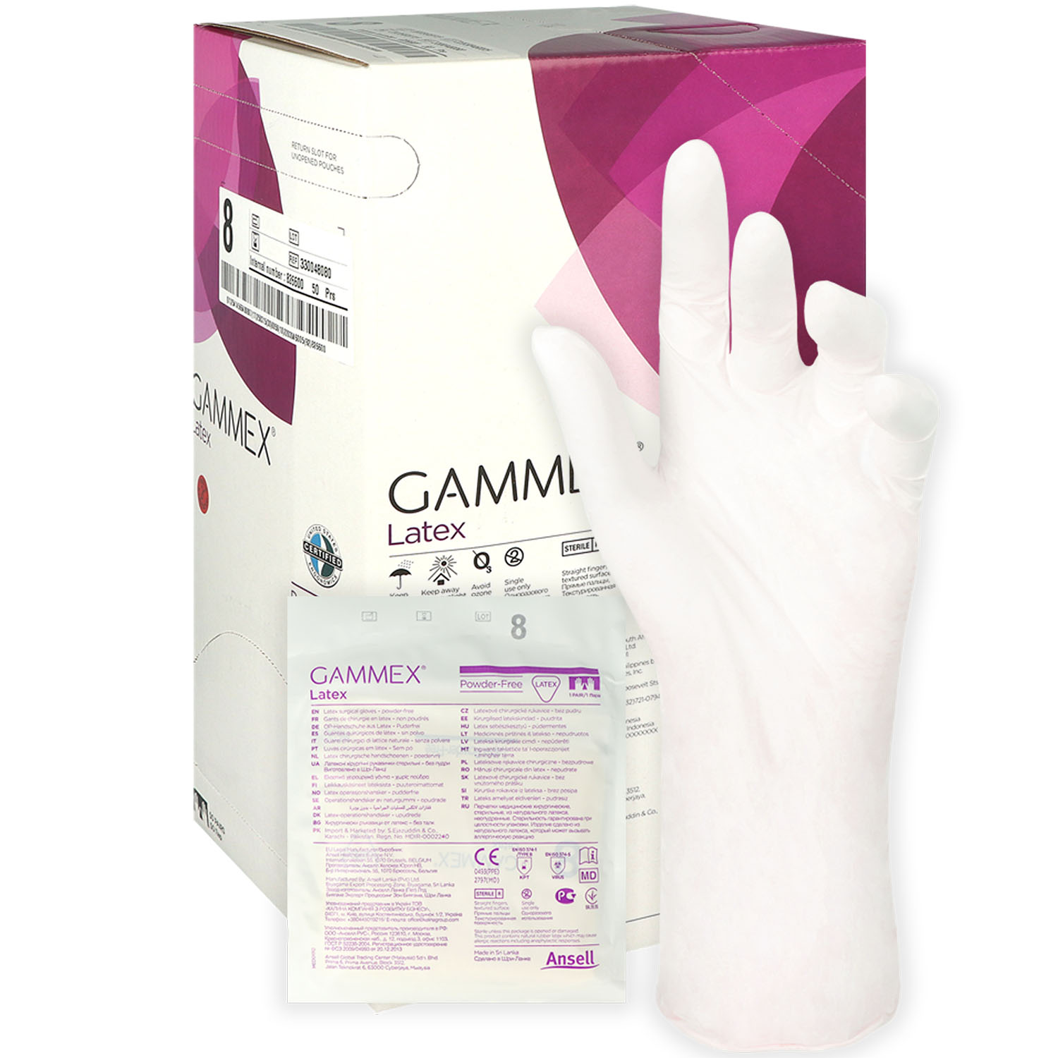 Gammex Latex OP-Handschuhe Gr. 8 - 50 St.