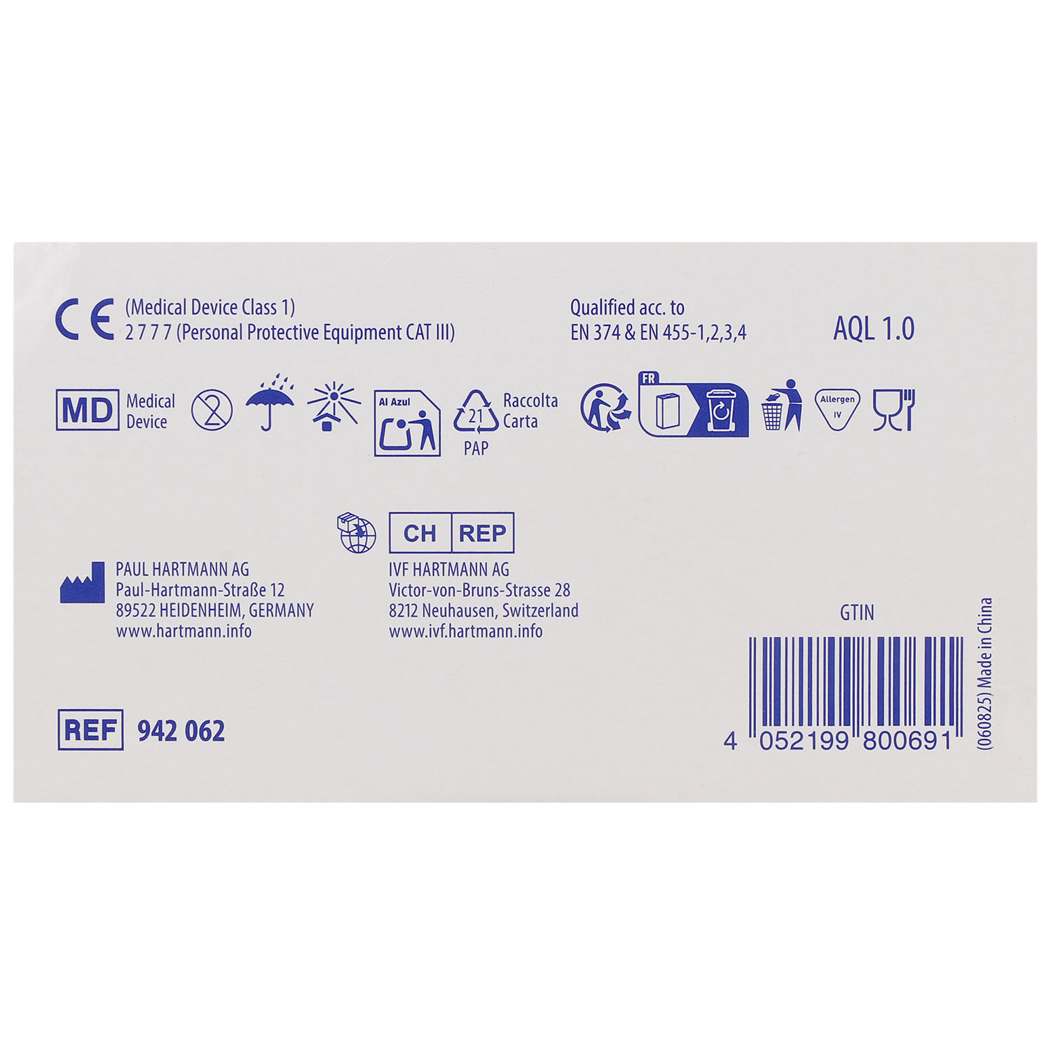 Peha-soft Nitrile Blue, unsteril, im Spenderkarton
