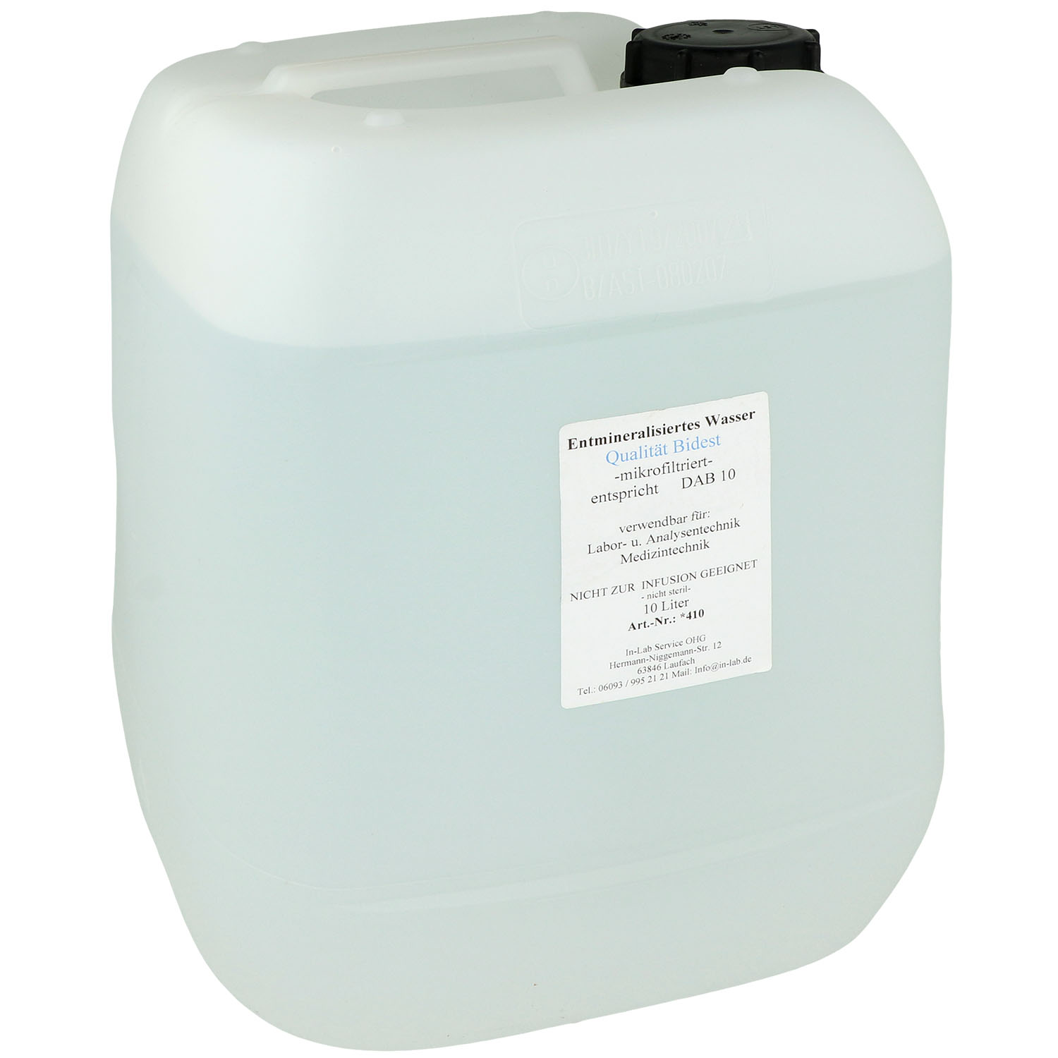 Aqua Bidest, Bidestilliertes Wasser 10 l - Kanister