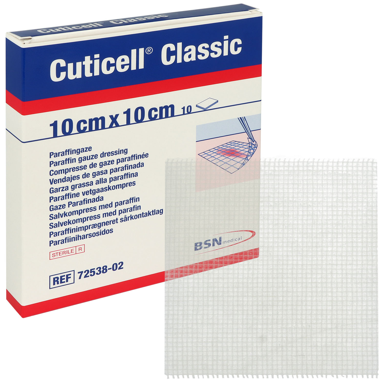 Cuticell Classic Wundgaze 10 x 10 cm - 10 Stück