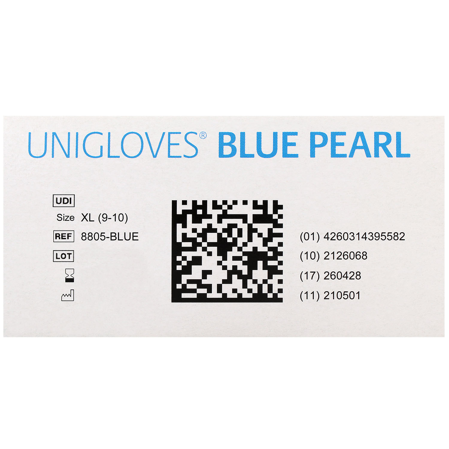 Unigloves BLUE PEARL Nitrilhandschuhe, puderfrei, blau Unigloves BLUE PEARL Nitrilhandschuhe, puderfrei, blau