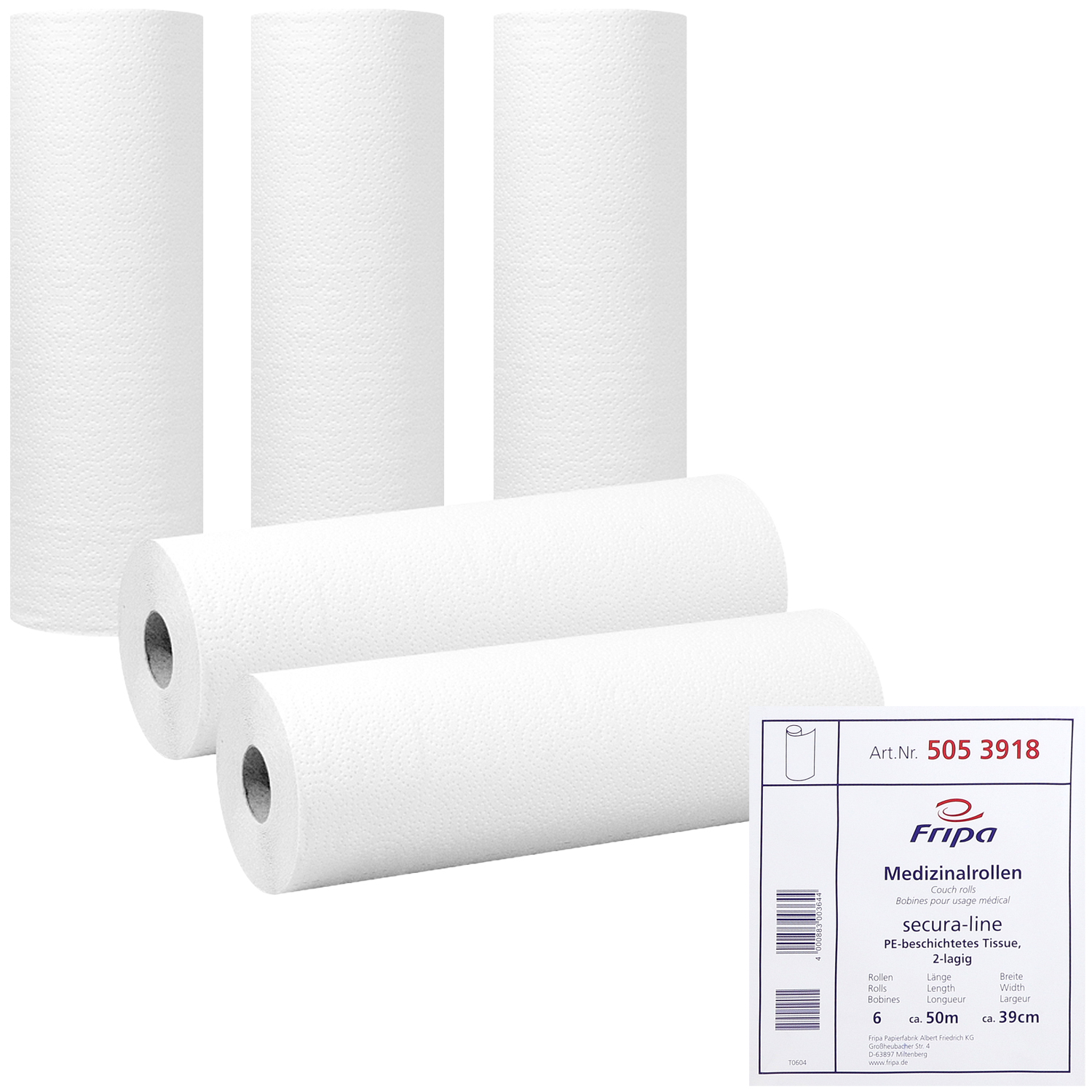 Fripa Ärztekrepp 2 lagig 39 cm x 50 m (6 Rollen)