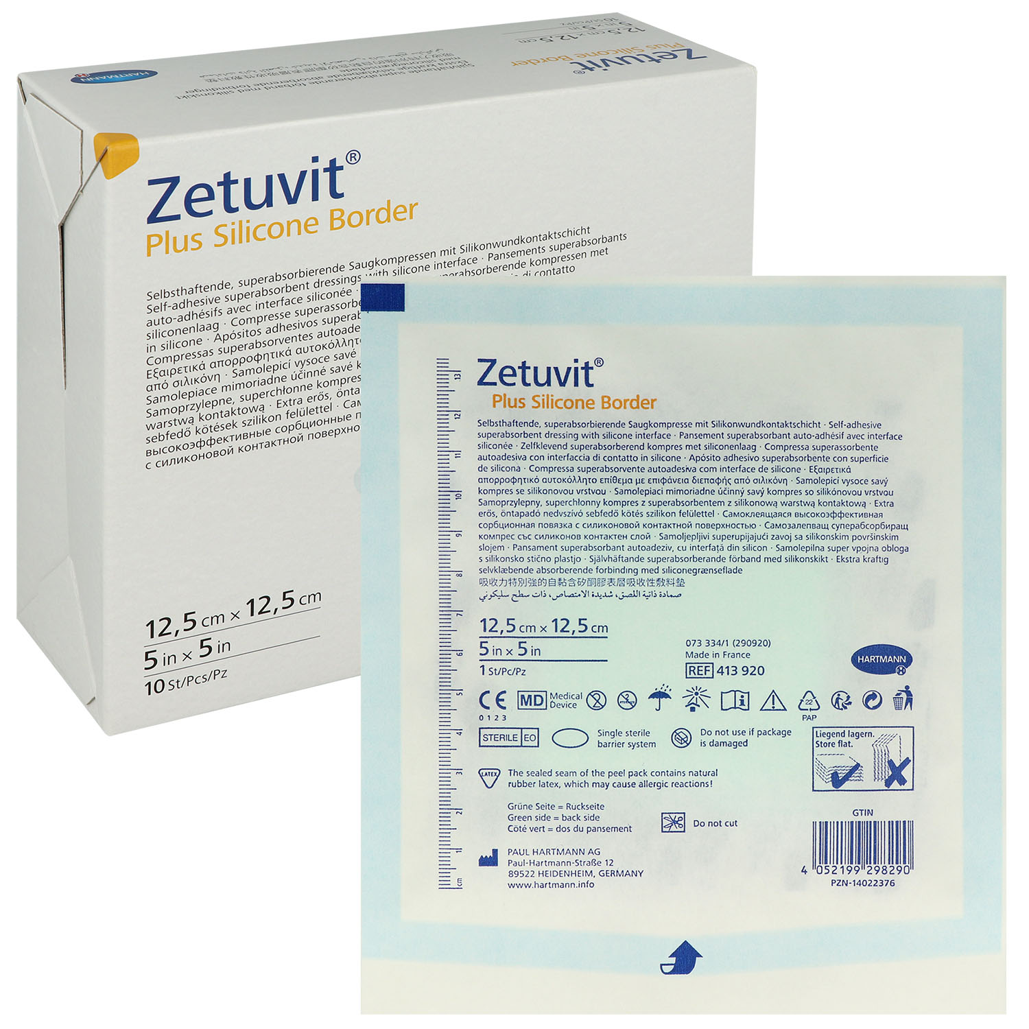 Zetuvit Plus Silicone Border steril 