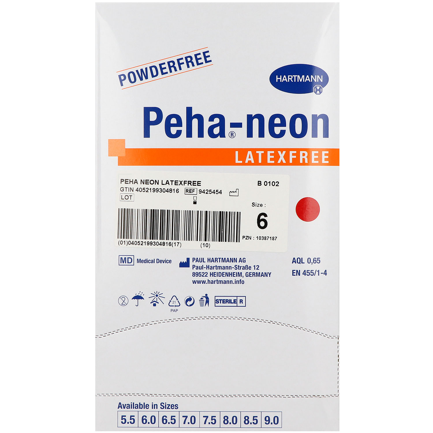 Peha-neon OP Handschuh, latexfrei, puderfrei