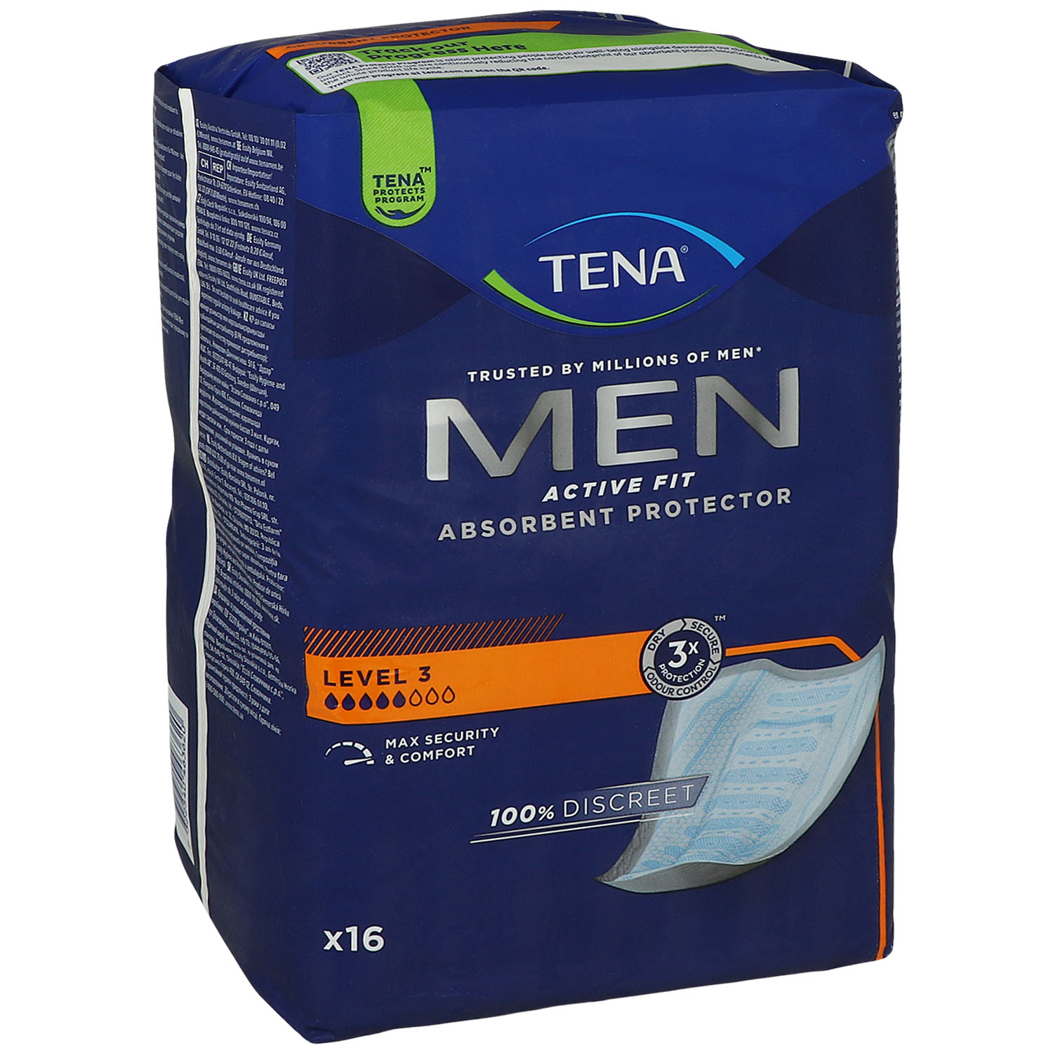 TENA Men Active Fit - Inkontinenzeinlage Level 3 Super - 16 St.