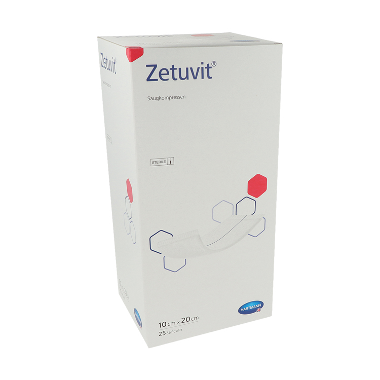 Zetuvit 10 x 20 cm - 25 sterile Saugkompressen