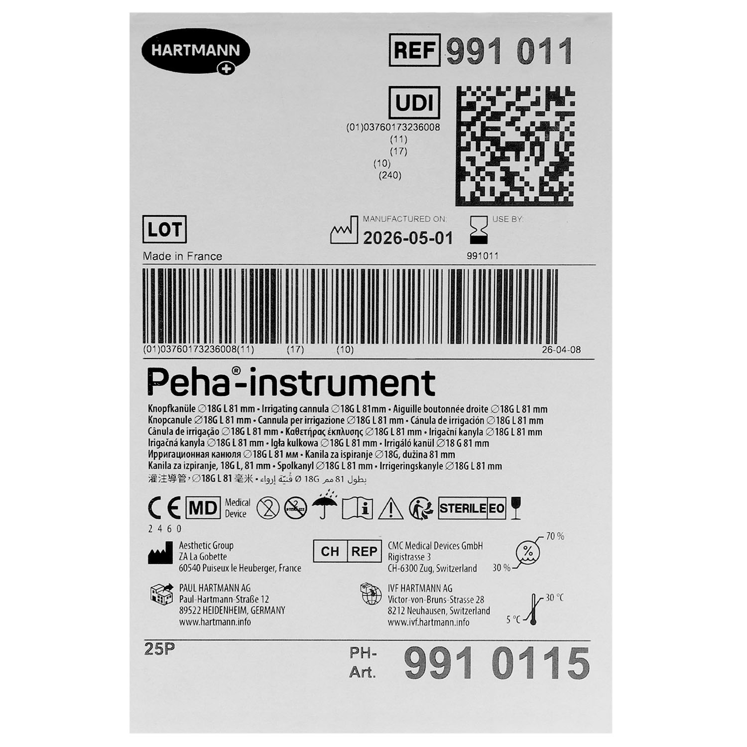 Peha-instrument Knopfkanüle - 25 St.