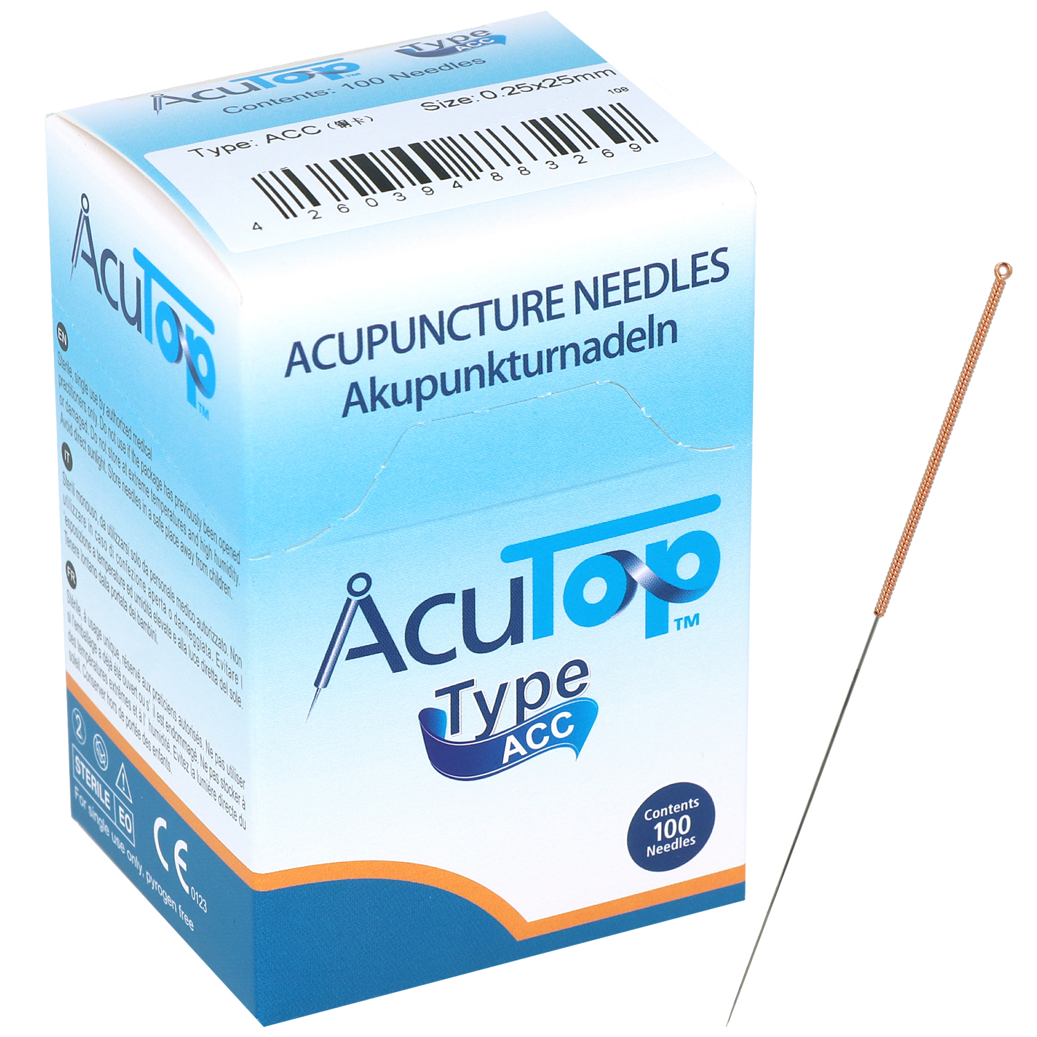 AcuTop Typ ACC 0,25 x 25 mm - 100 Akupunkturnadeln