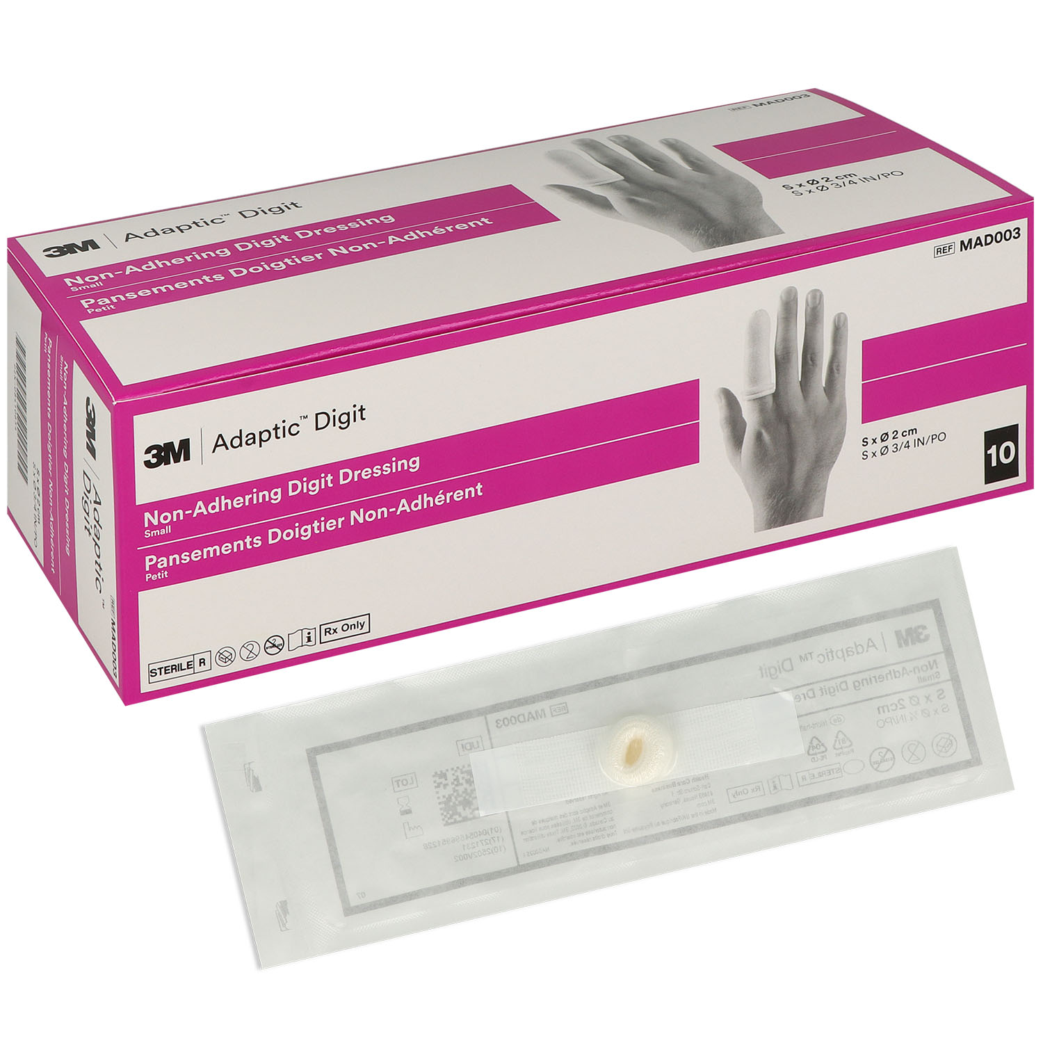Adaptic Digit Fingerverband Gr. S - 2.0 cm - 10 St.
