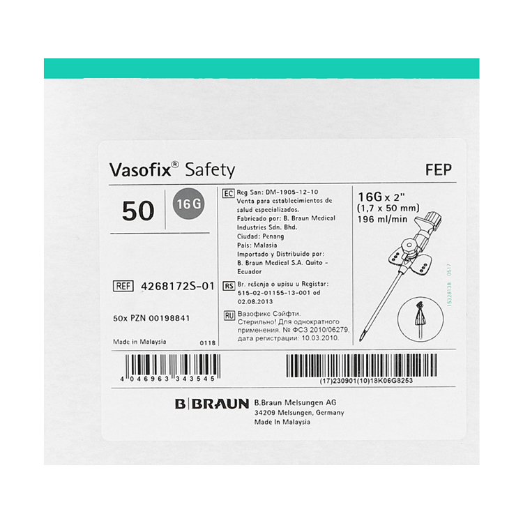 Vasofix Safety, Sicherheitsvenenverweilkanüle mit Zuspritzport