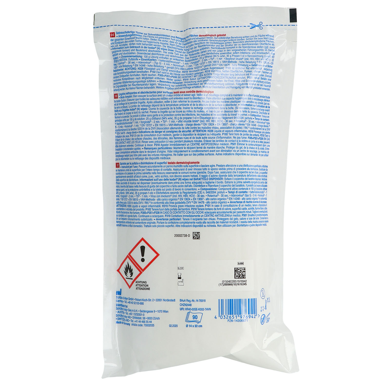 KODAN N wipes Flächendesinfektionstücher KODAN N wipes Flächendesinfektionstücher