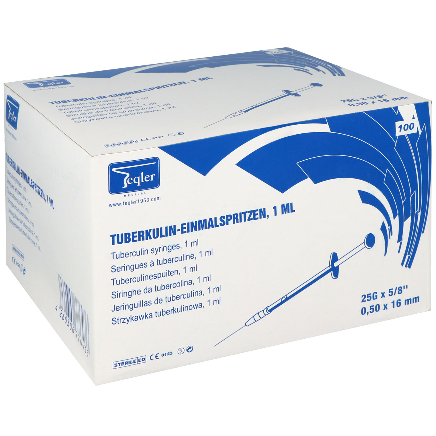 TEQLER Tuberkulinspritze, Luer-Ansatz