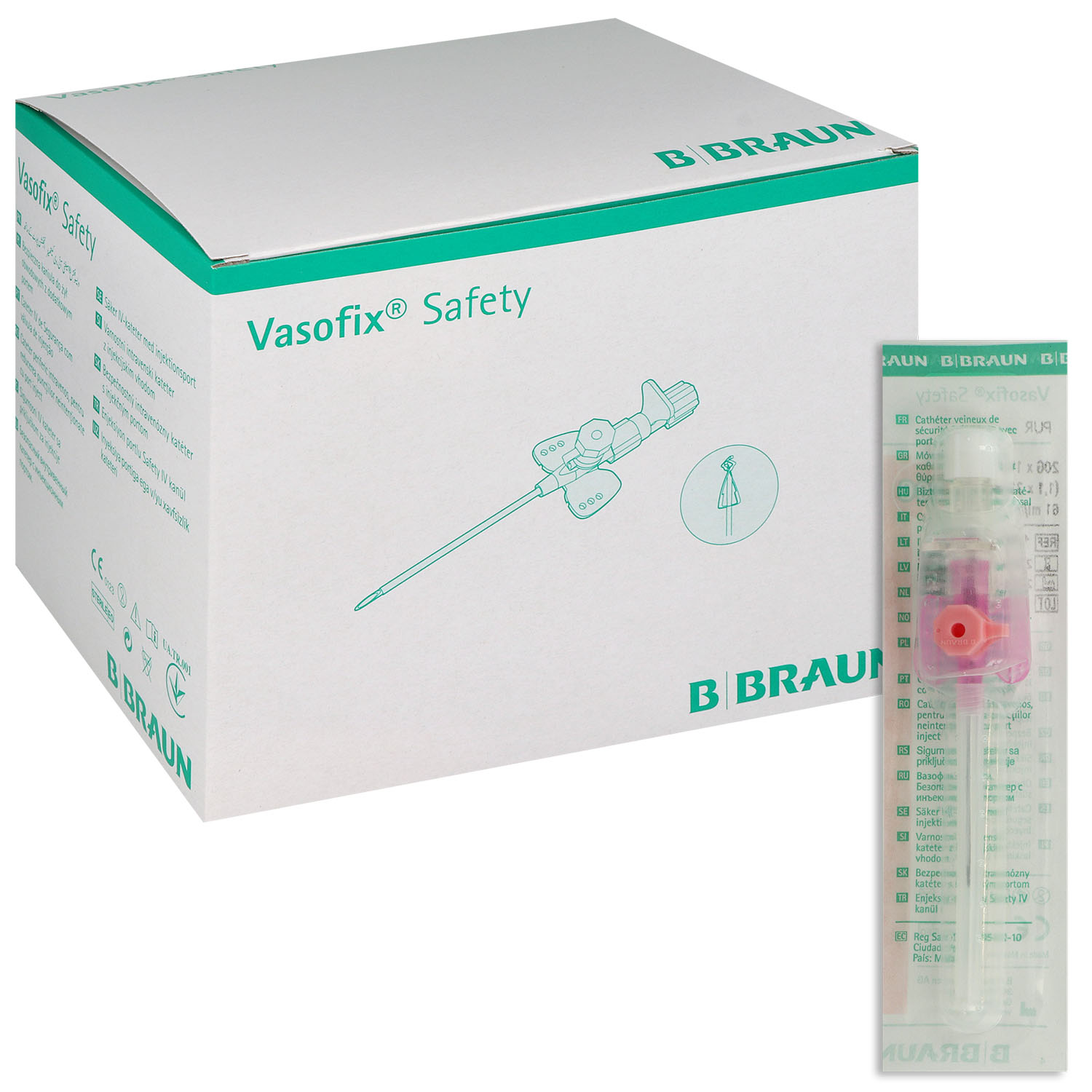 Vasofix Safety PUR Venenverweilkanülen G20 - 1.1 x 33 mm - rosa - 50 St.