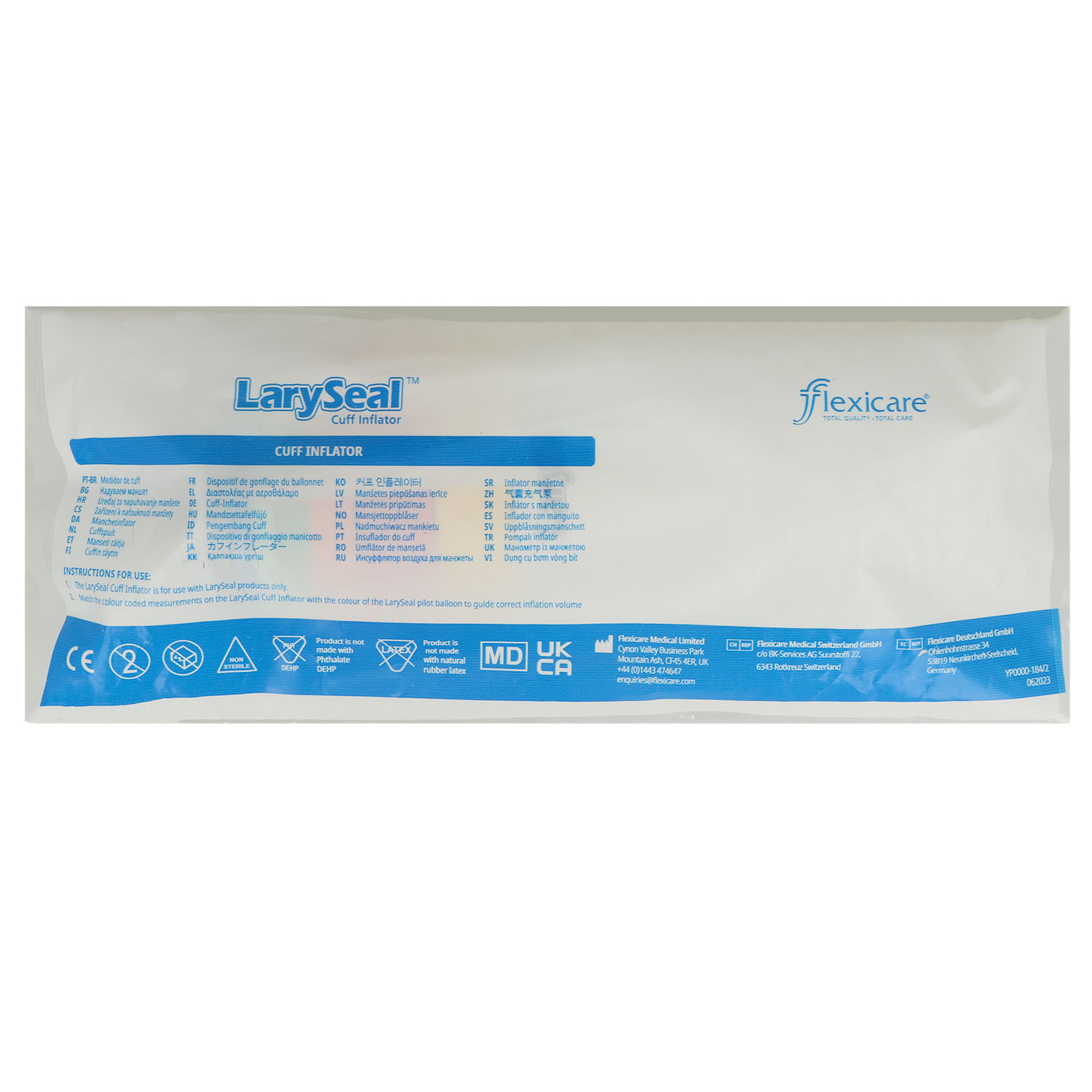 Silikon Larynxmaske LarySeal Blue Cuff Inflator