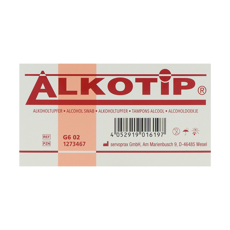 Diaprax Alkotip Standard Alkoholtupfer 65x30mm, 100 Stück